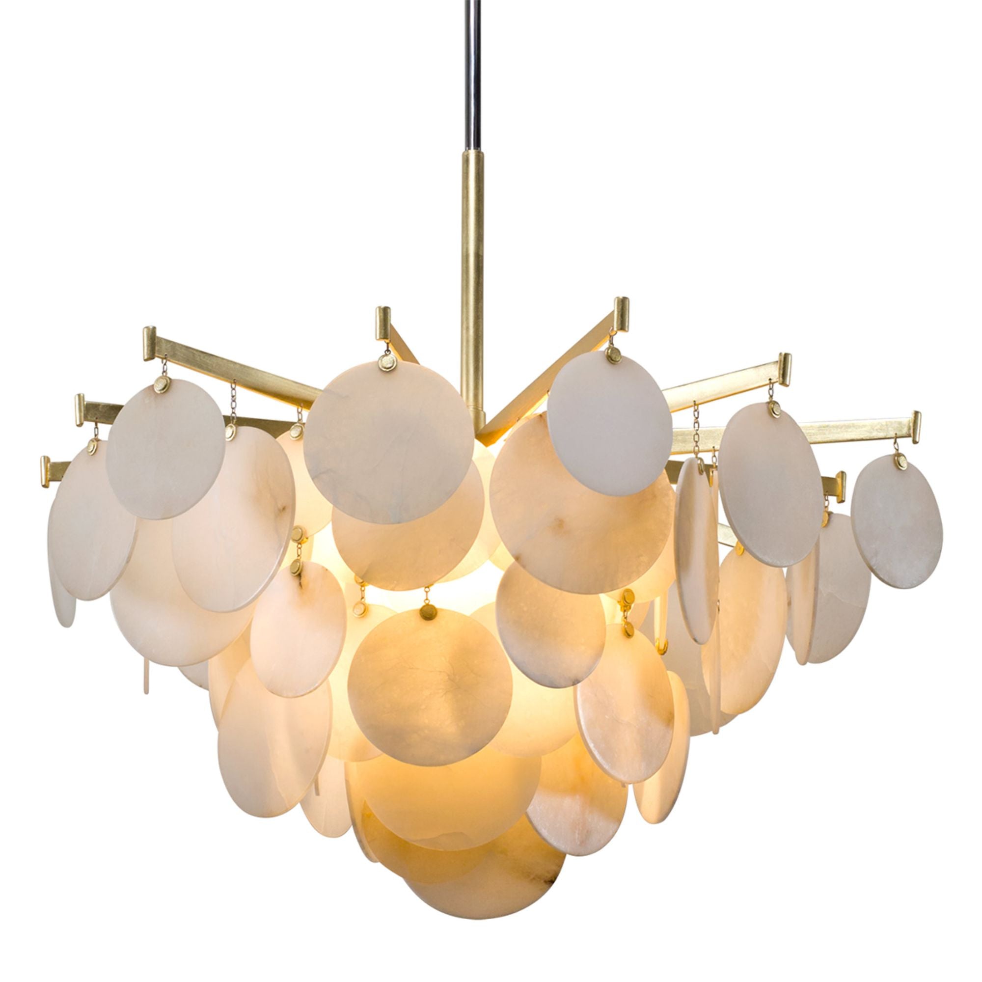 Serenity 1-Light Chandelier in Gold Leaf 40L x 40W x 25.25H