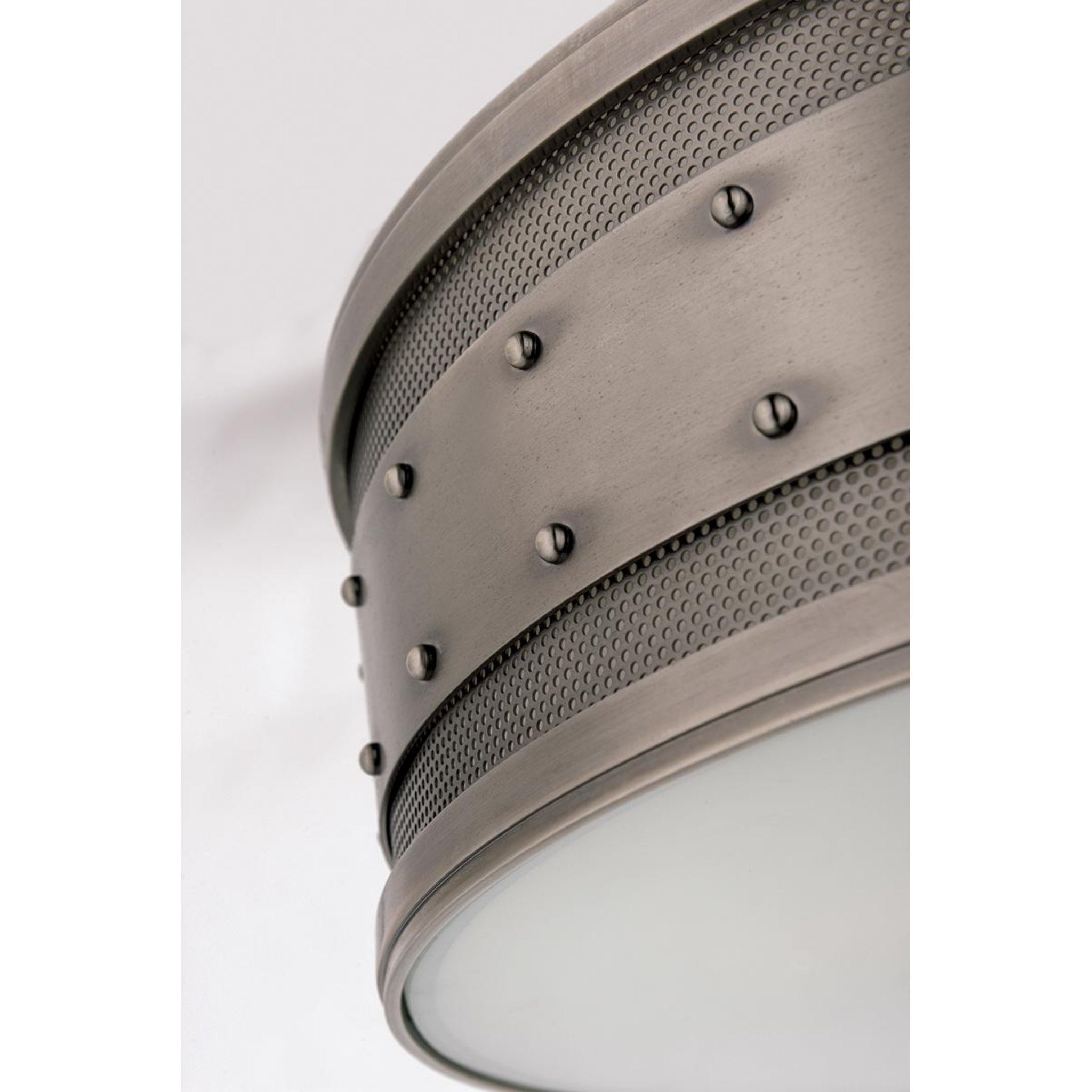 Gaines 2-Light Flush Mount in Historic Nickel 12W x 5.5H