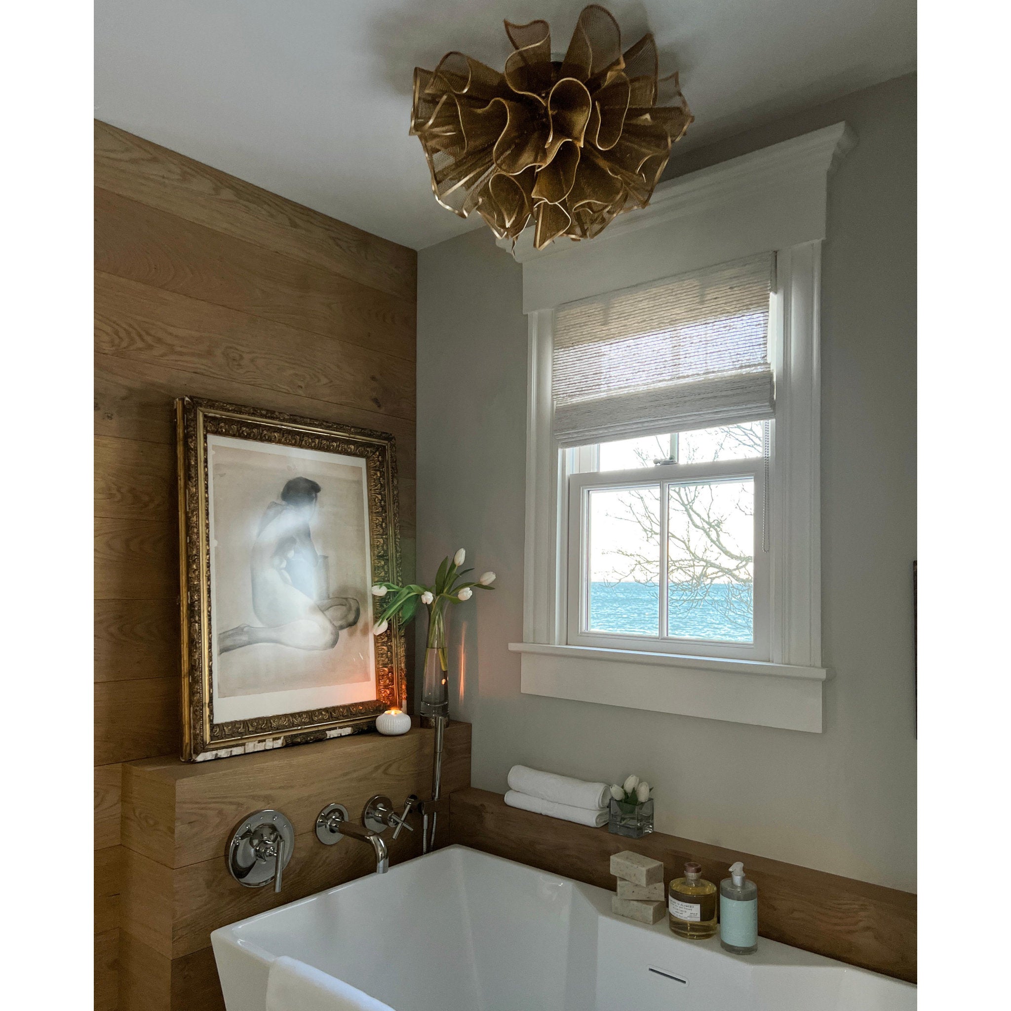 Pulse 5-Light Semi Flush in Gold Leaf 23.25L x 23.25W x 12.5H