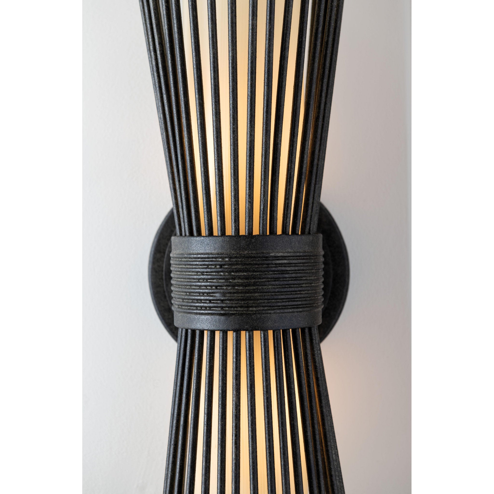 Blink Wall Sconce 2-Light Outdoor LED in French Iron 6.25L x 6.25W x 30H
