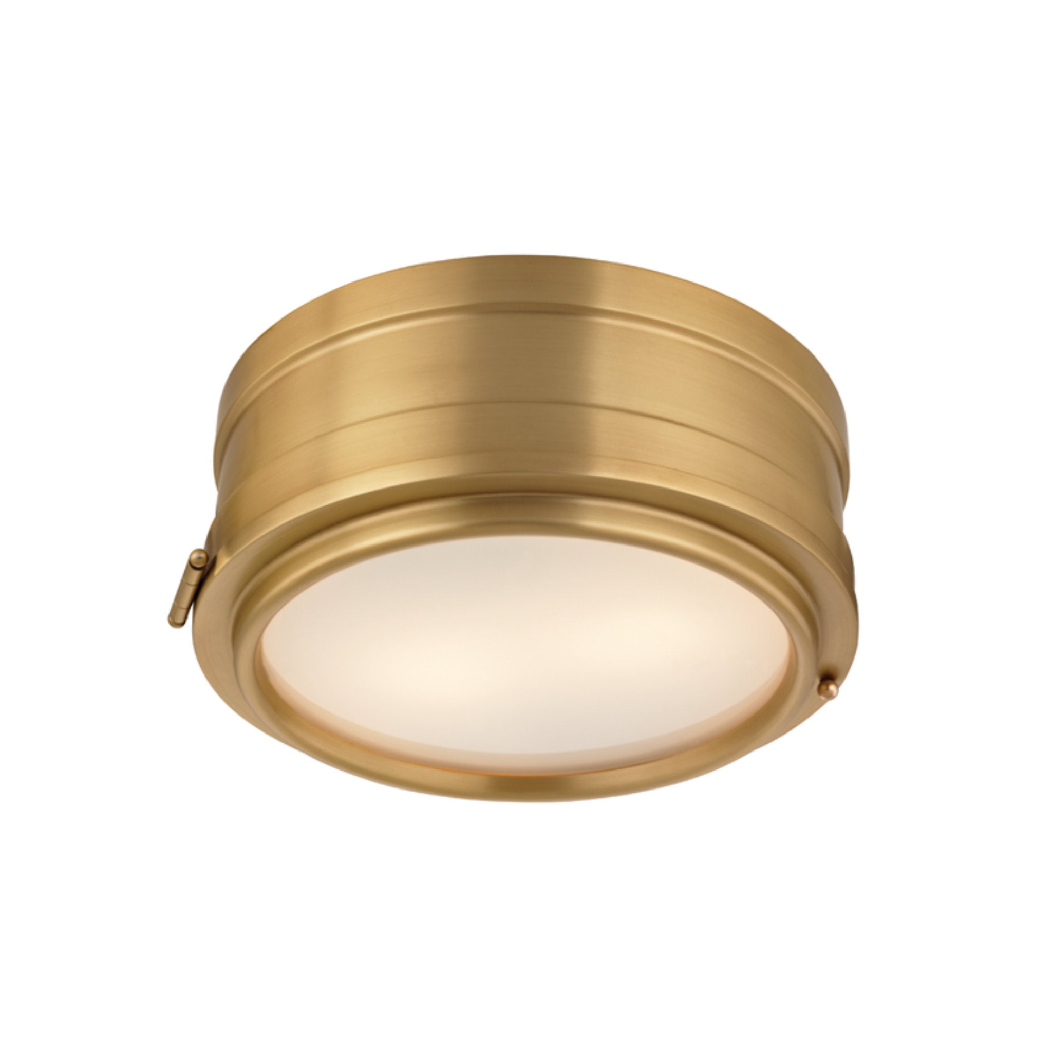 Rye 2-Light Flush Mount in Aged Brass 11L x 11W x 4.75H