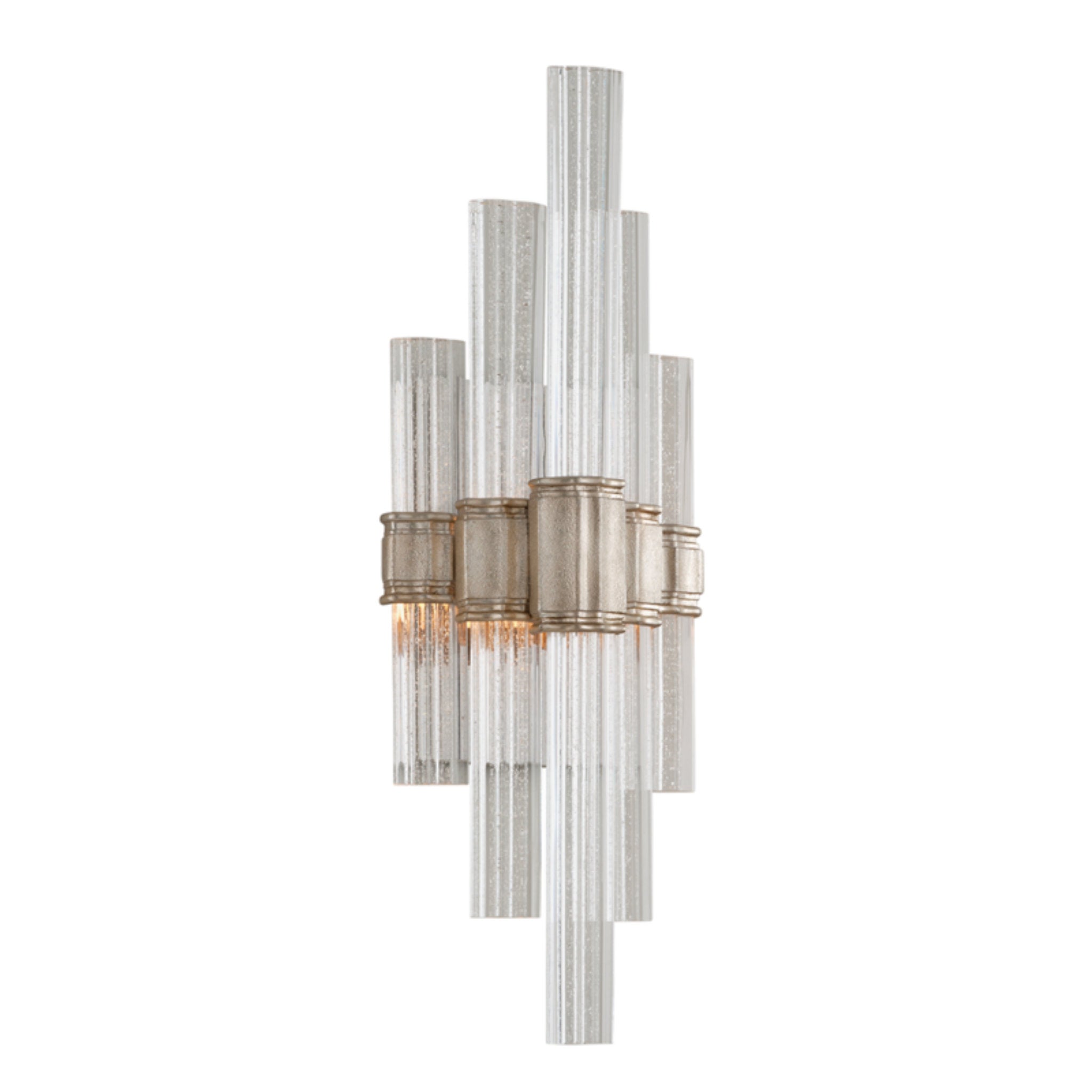 Viola 2-Light Wall Sconce in Warm Silver Leaf 7L x 7W x 20H