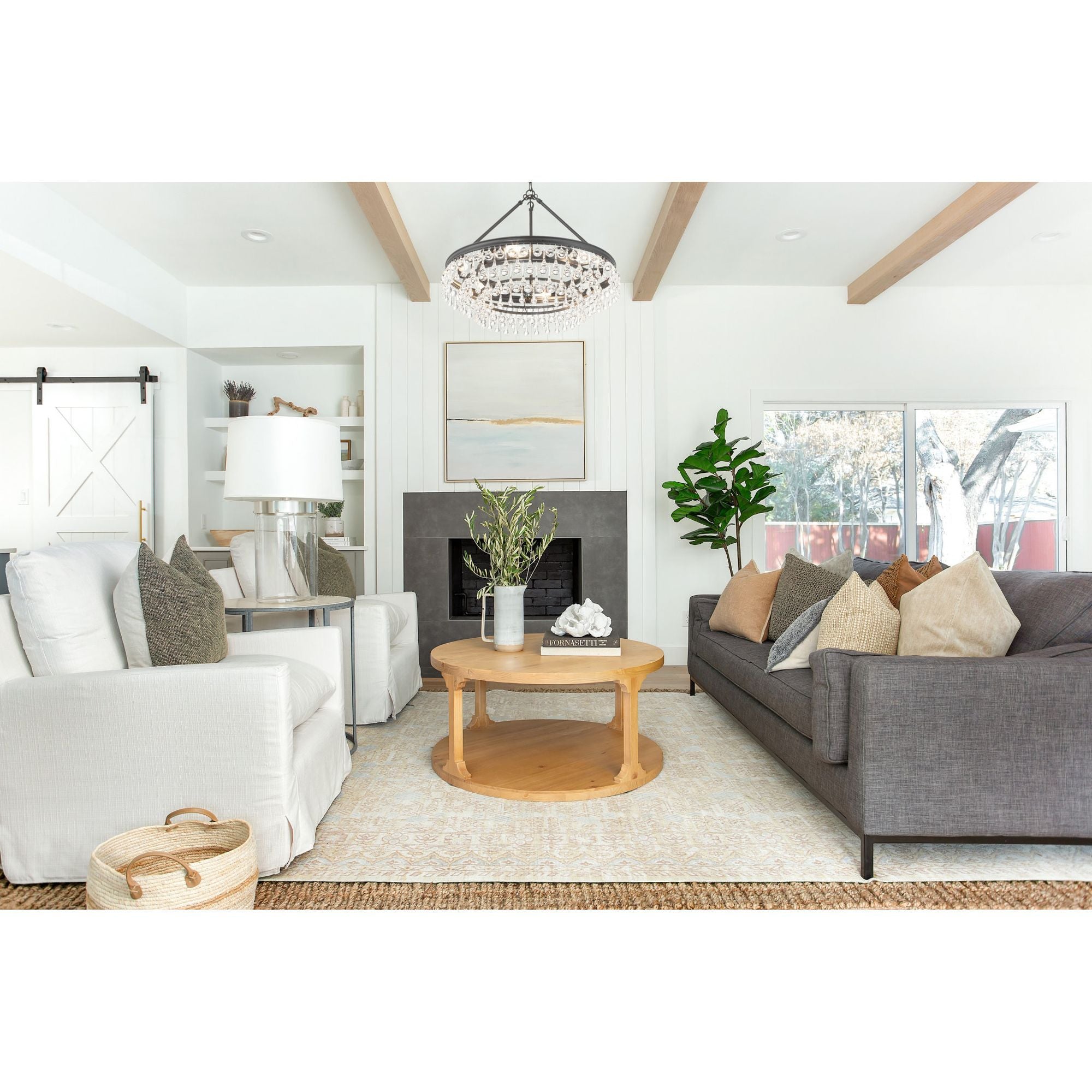 Calypso 25'' Crystal Teardrop Matte Black Chandelier Black 25"W x 19.75"H x 25"D