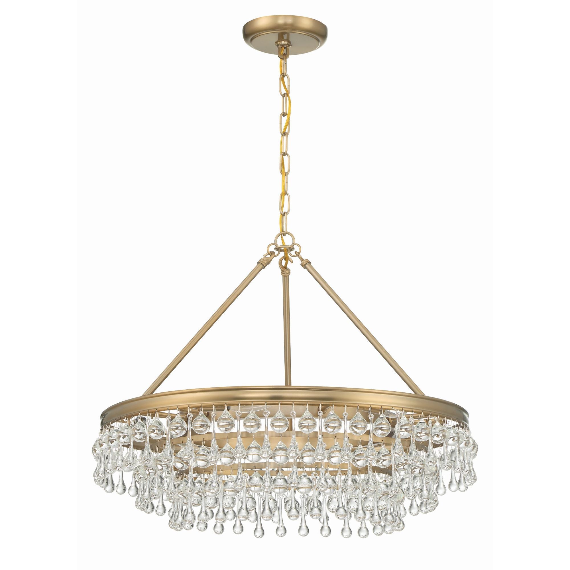 Calypso 25'' Crystal Teardrop Vibrant Gold Chandelier Gold 25"W x 19.75"H x 25"D