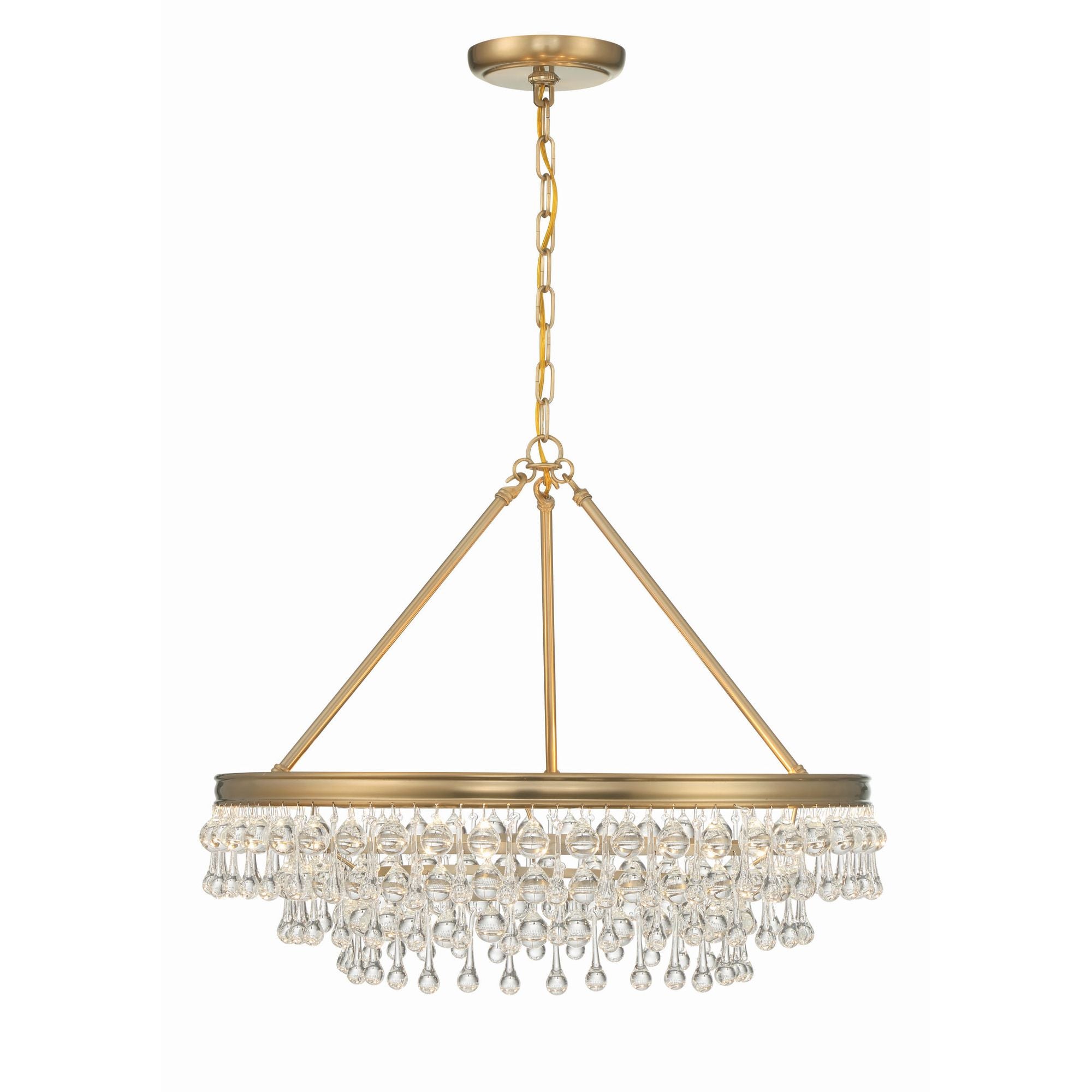 Calypso 25'' Crystal Teardrop Vibrant Gold Chandelier Gold 25"W x 19.75"H x 25"D
