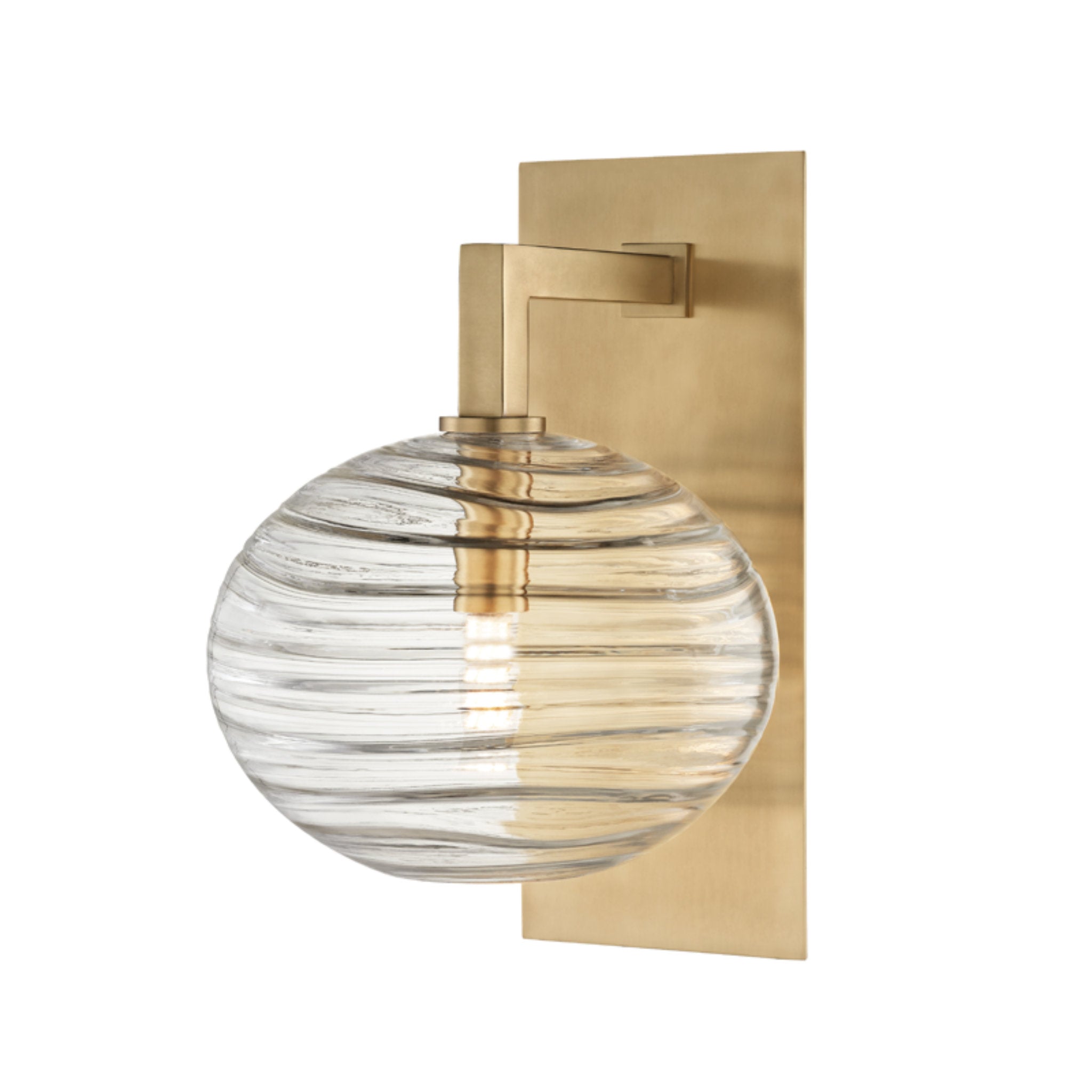Breton 1-Light Wall Sconce in Aged Brass 8.5L x 8.5W x 12.75H