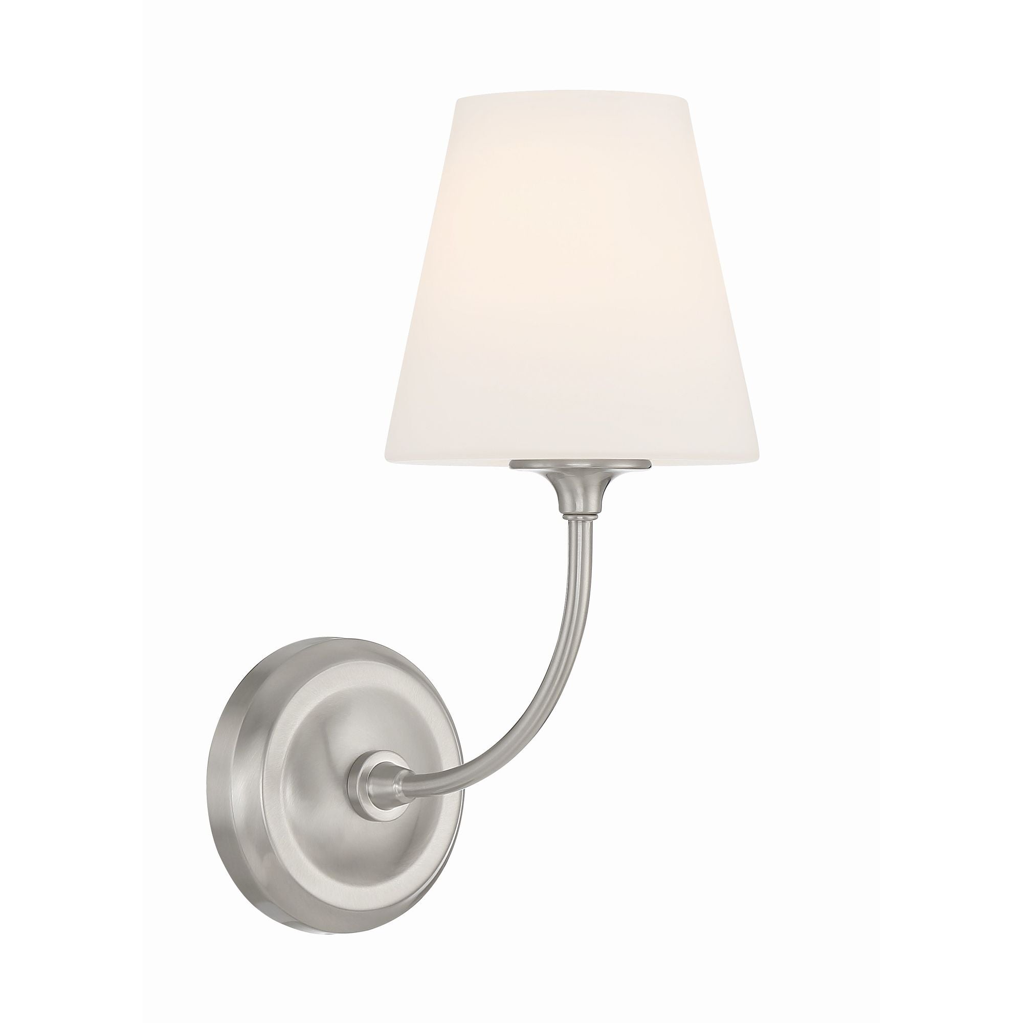Libby Langdon Sylvan 6'' Brushed Nickel Sconce Silver 6"W x 13.25"H x 9.75"D