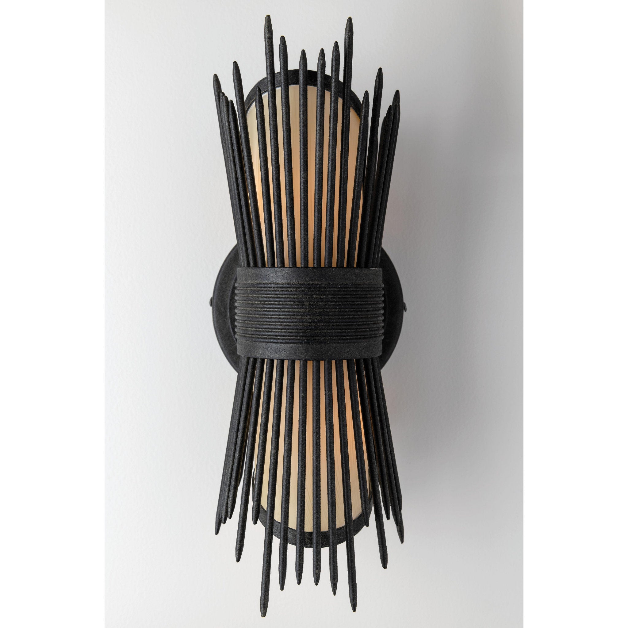 Blink Wall Sconce 2-Light Outdoor LED in French Iron 6.25L x 6.25W x 20.75H