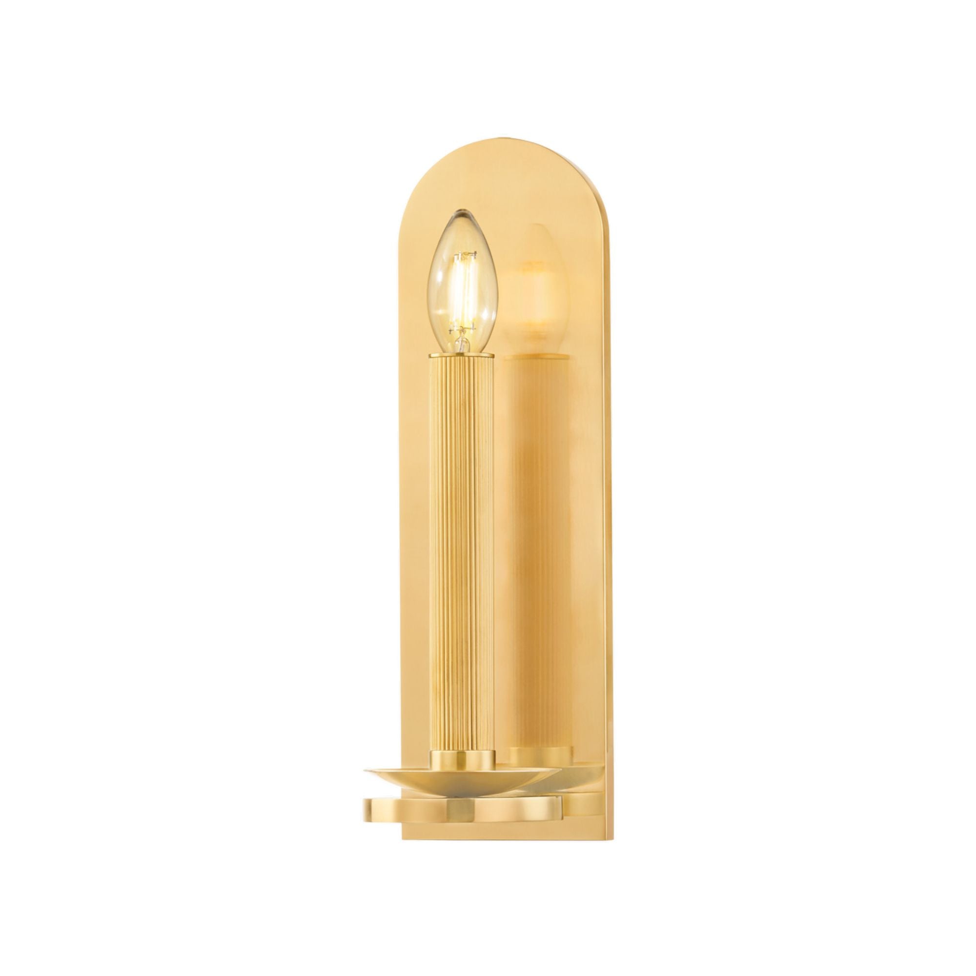 Lindenhurst 1-Light Wall Sconce in Aged Brass 4.25W x 14H