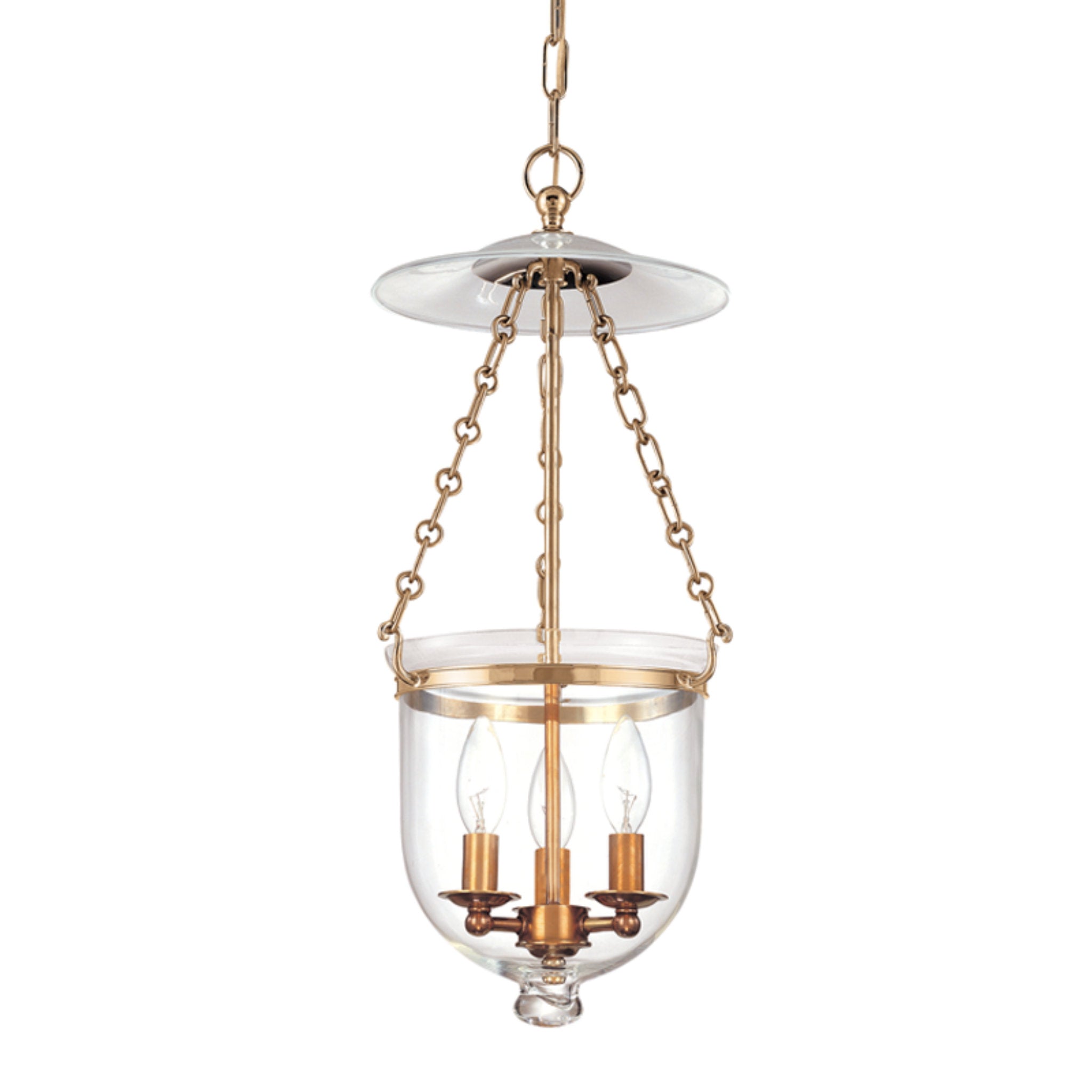 Hampton 3-Light Pendant in Aged Brass 10.25L x 10.25W x 20.75H