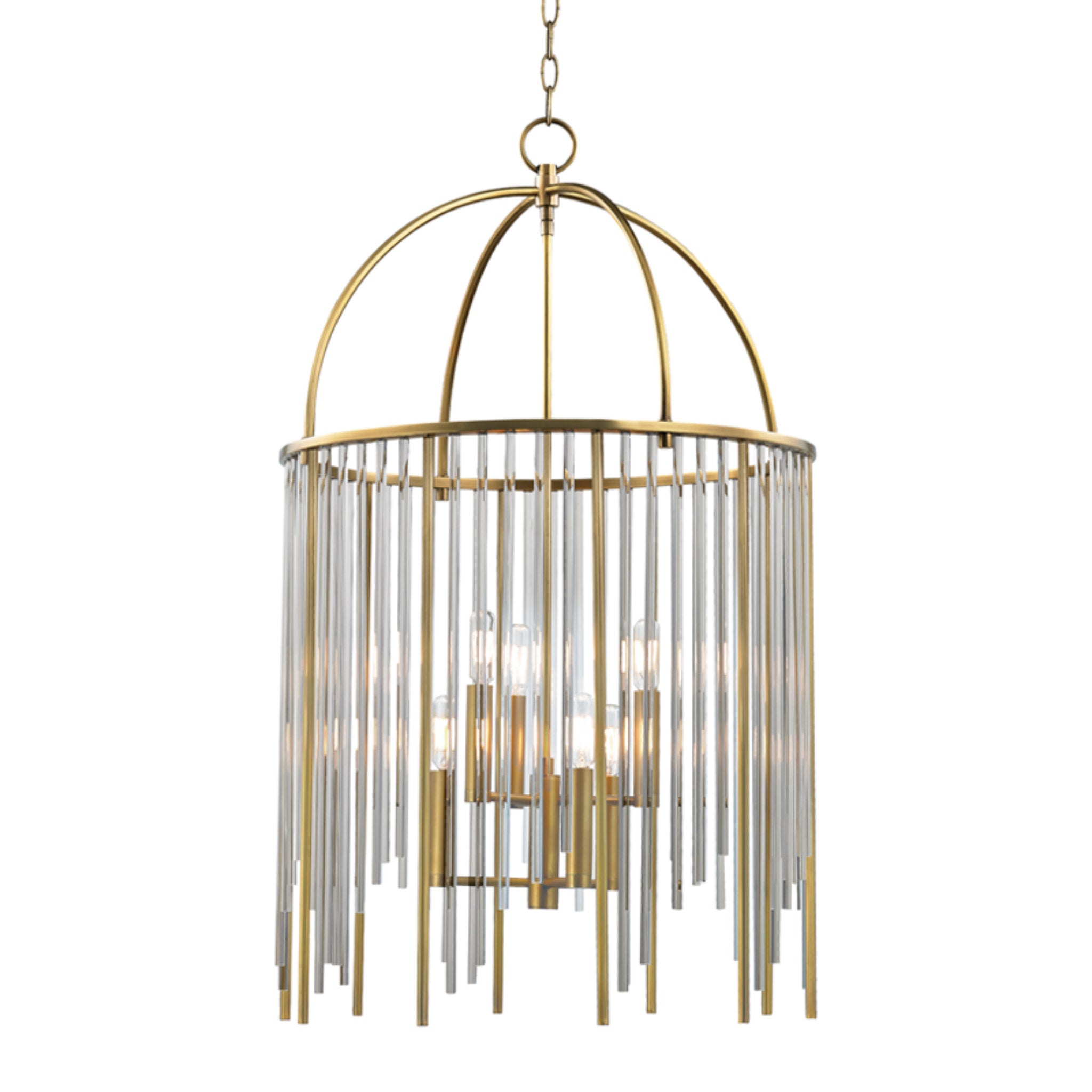 Lewis 6-Light Chandelier in Aged Brass 20.75L x 20.75W x 34.75H