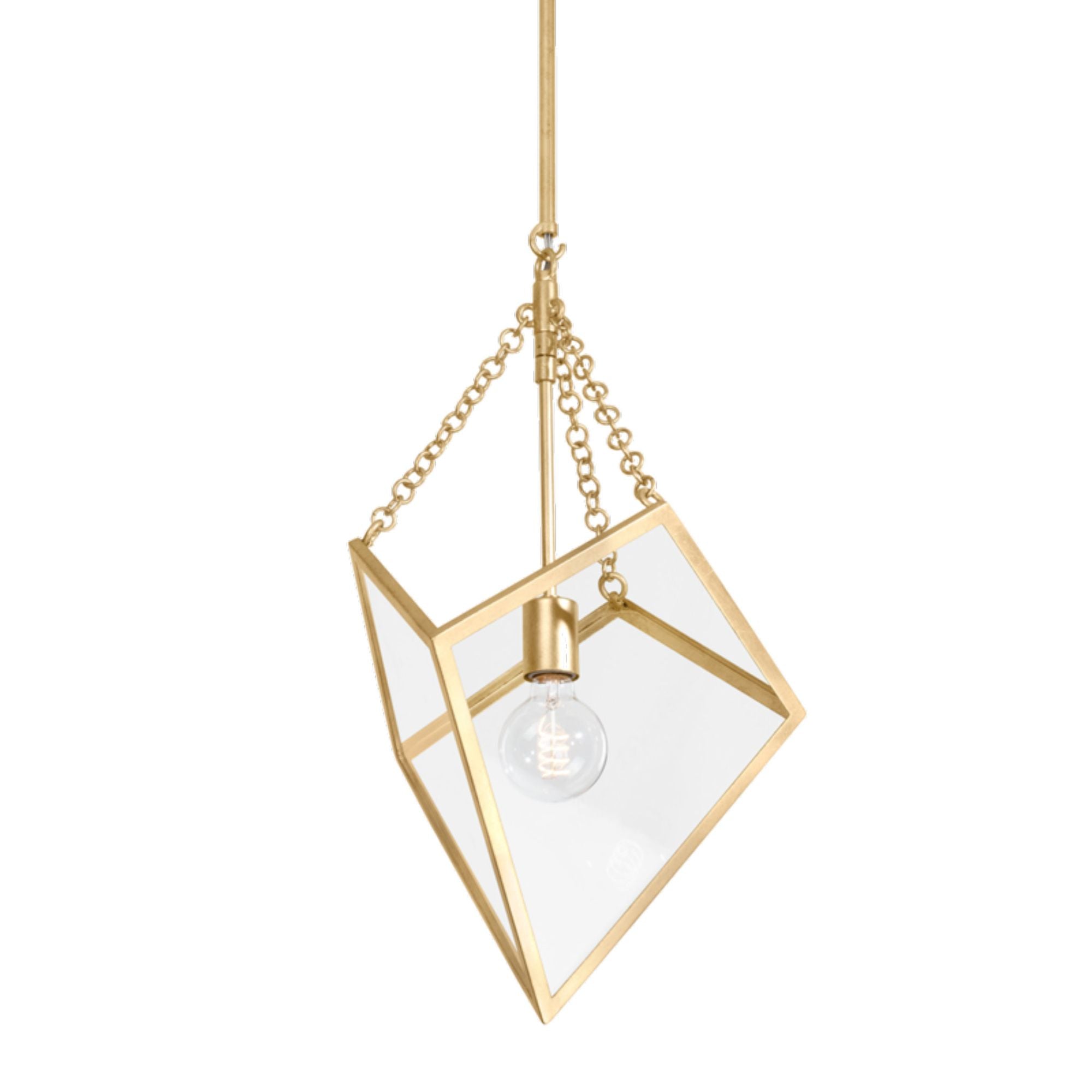 Brookfield 1-Light Lantern in Vintage Gold Leaf 15.25L x 15.25W x 23.5H