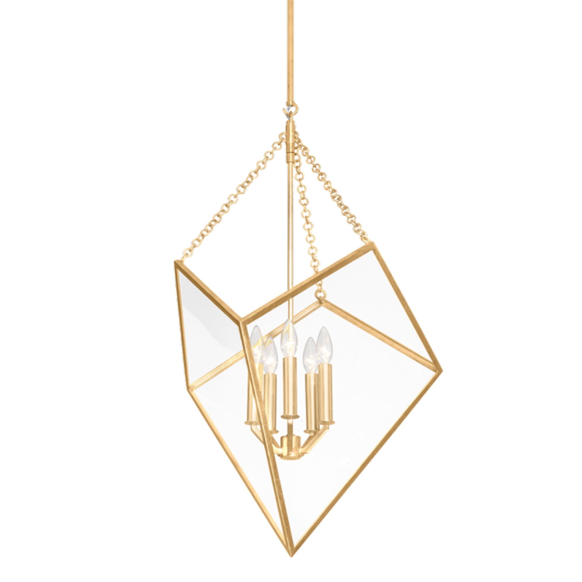 Brookfield 5-Light Lantern in Vintage Gold Leaf 23.75L x 23.75W x 34.5H