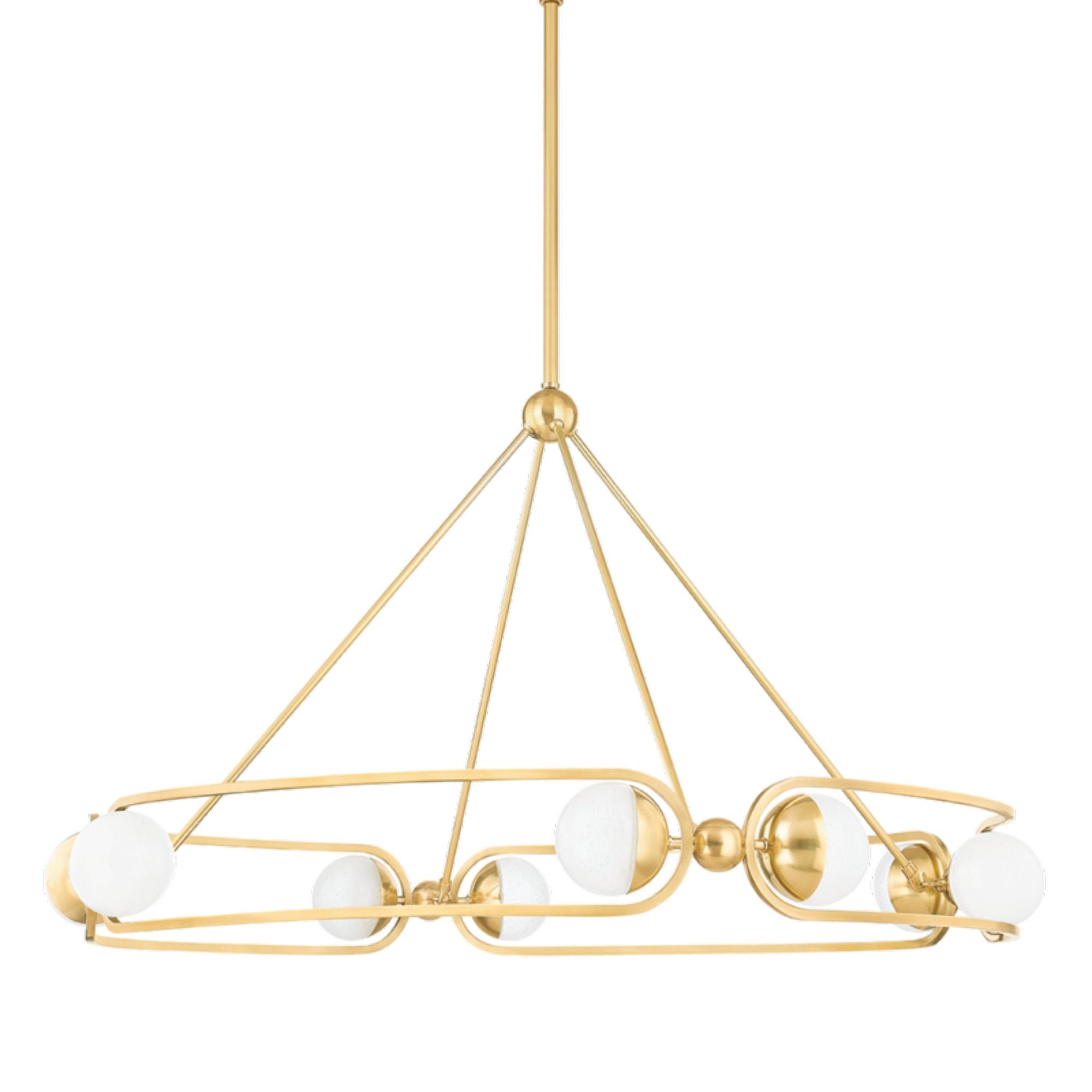 Hartford 8-Light Chandelier in Aged Brass 41L x 41W x 23.5H