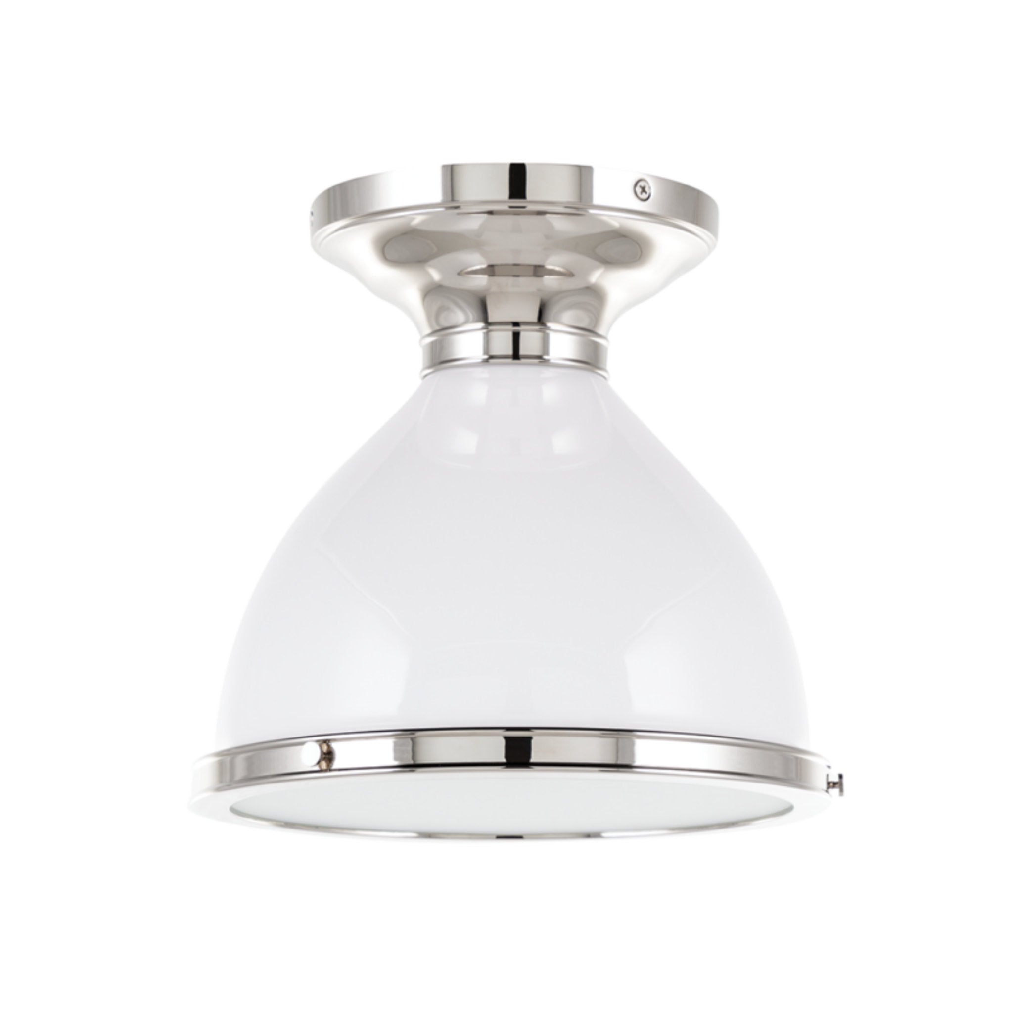 Randolph 1-Light Semi Flush in Polished Nickel 10L x 10W x 9.25H