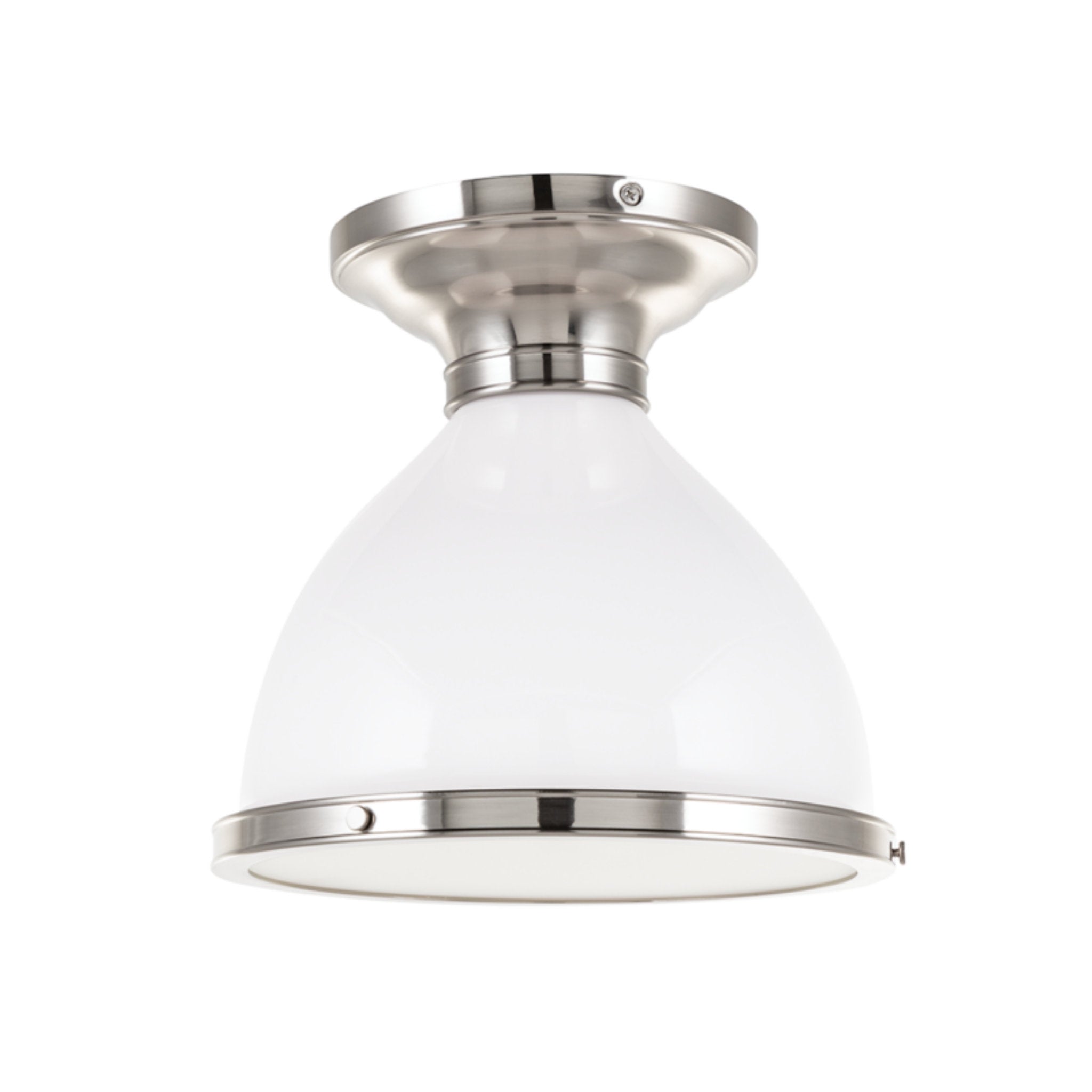 Randolph 1-Light Semi Flush in Satin Nickel 10L x 10W x 9.25H
