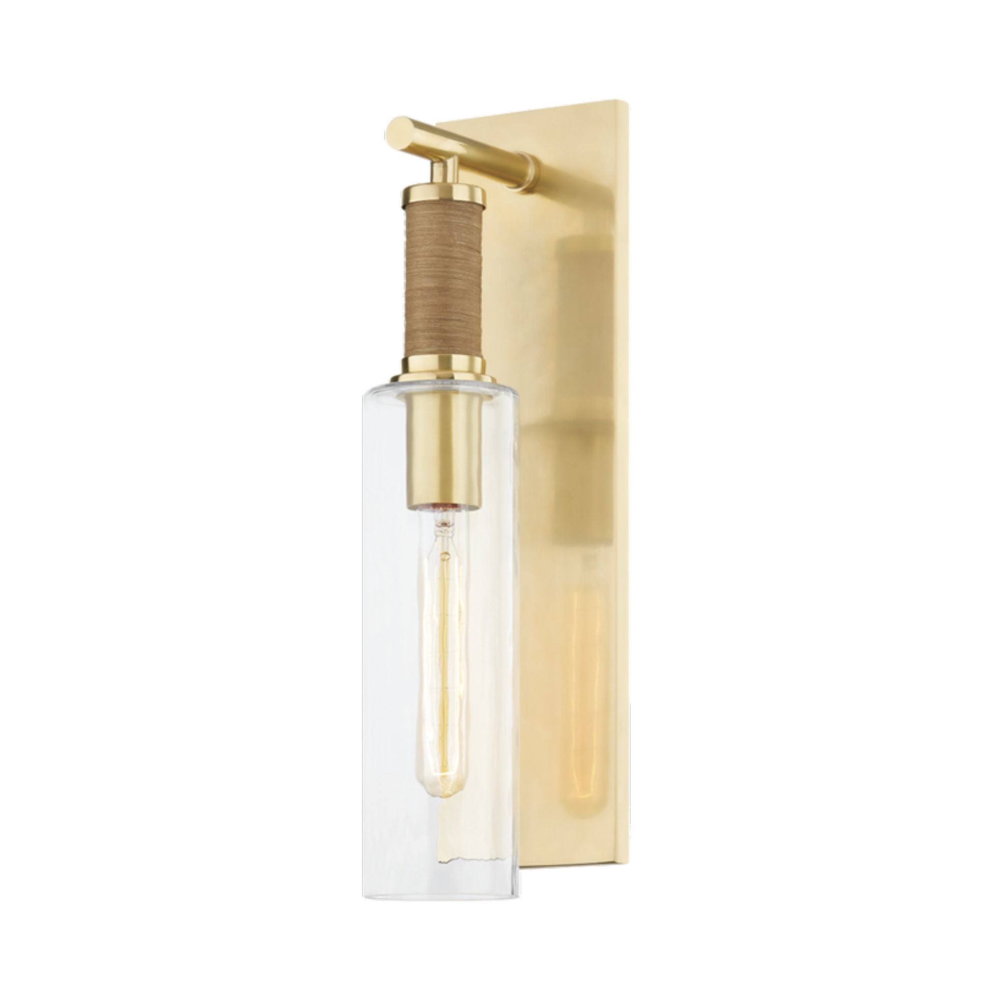 Eastchester 1-Light Wall Sconce in Aged Brass 4.75L x 4.75W x 17.5H
