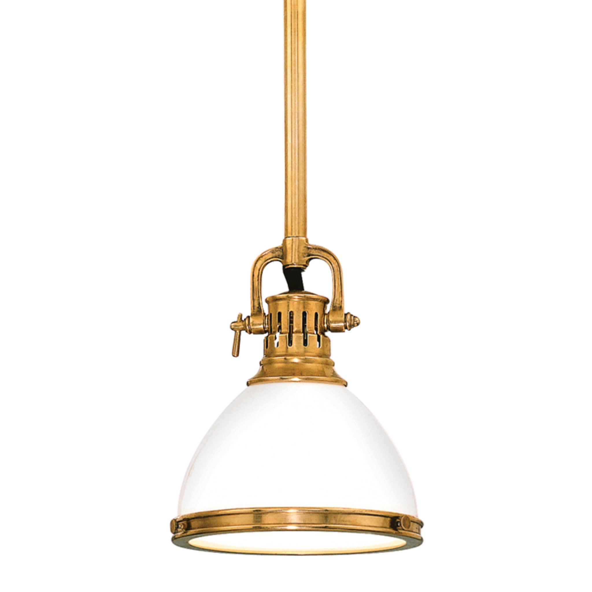 Randolph 1-Light Pendant in Aged Brass 7L x 7W x 11H