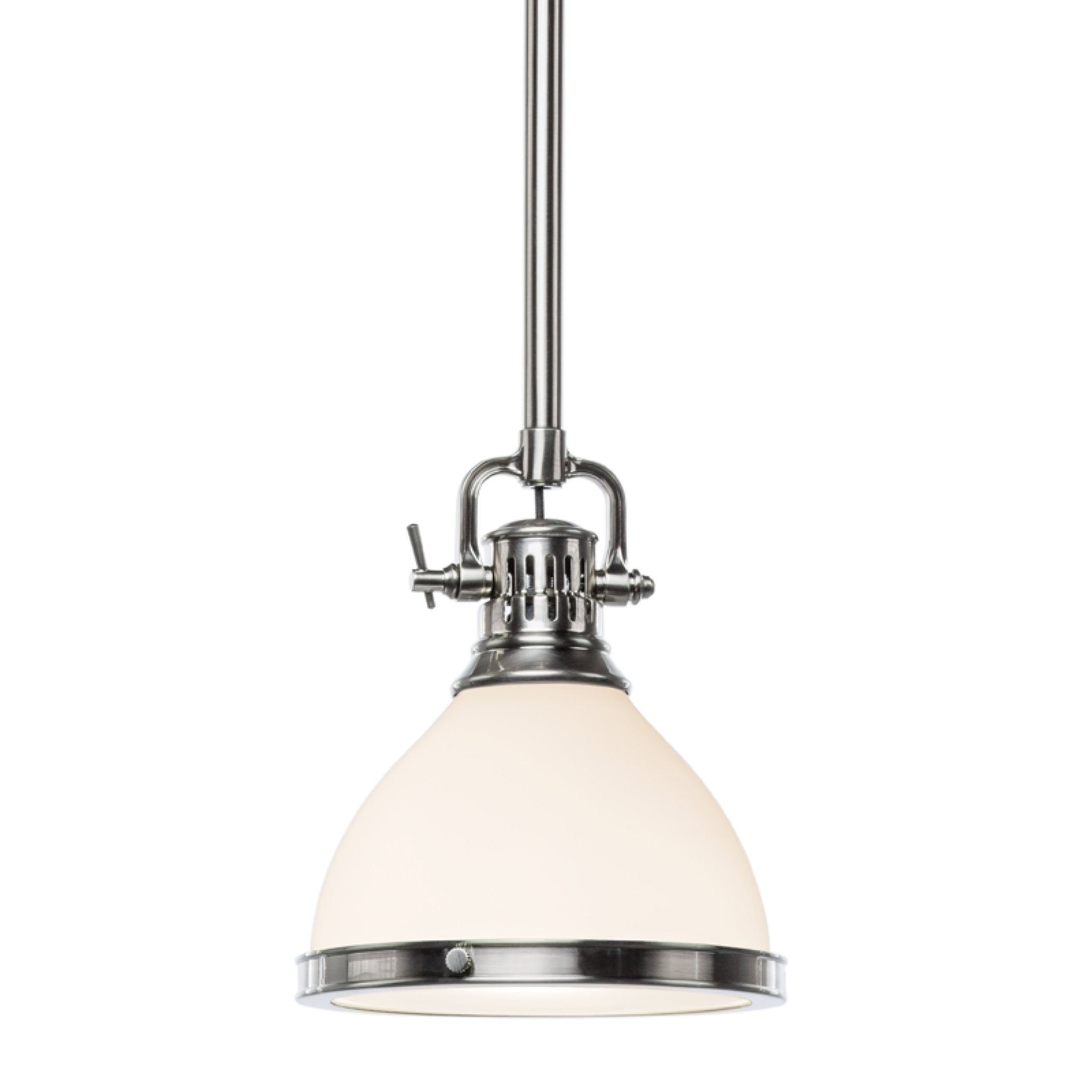 Randolph 1-Light Pendant in Satin Nickel 7L x 7W x 11H