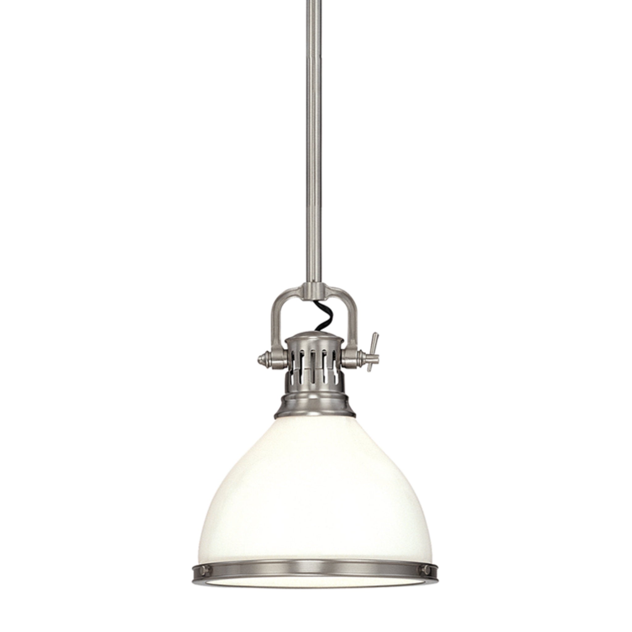 Randolph 1-Light Pendant in Satin Nickel 10L x 10W x 15H