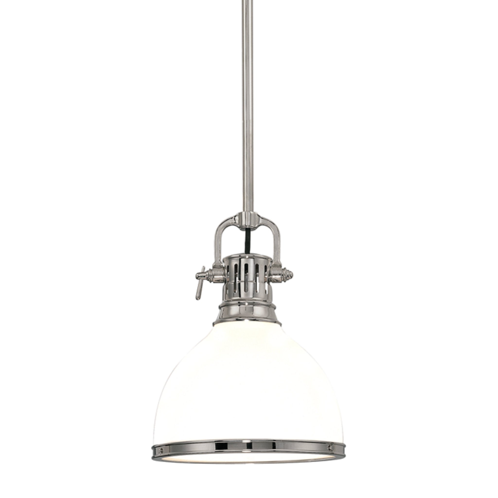 Randolph 1-Light Pendant in Polished Nickel 13L x 13W x 18.5H
