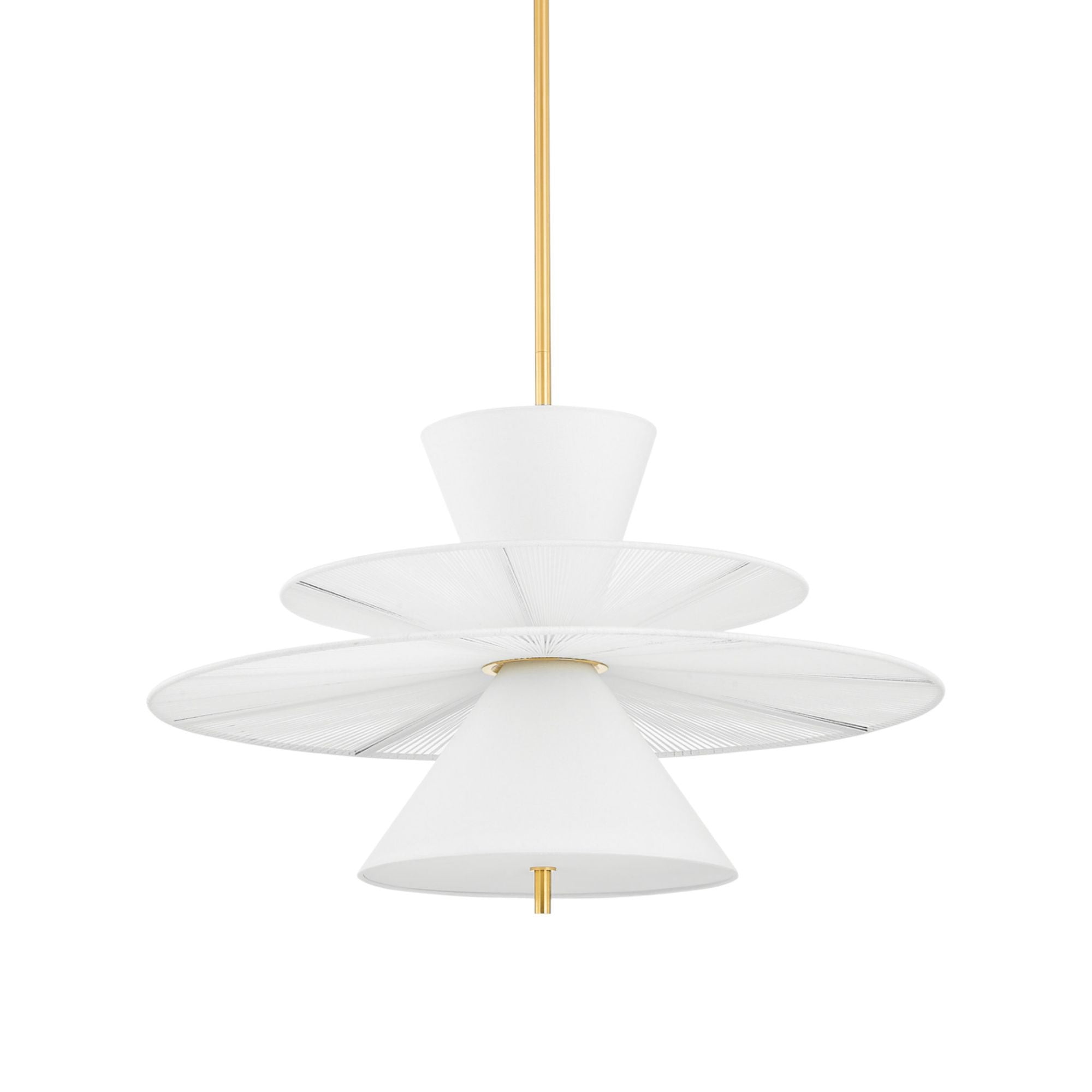 Esperance 2-Light Pendant in Aged Brass 30W x 19H