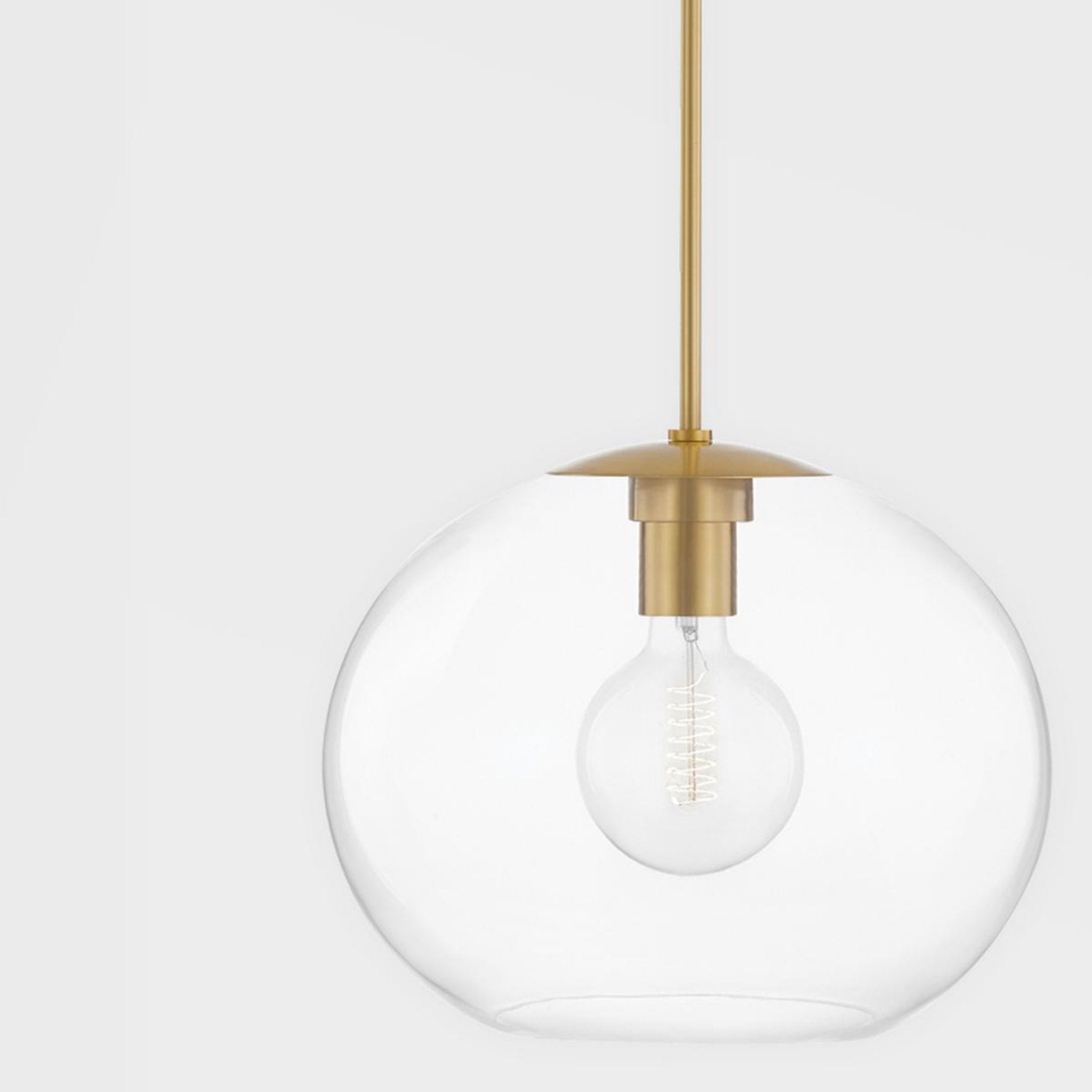 Margot 1-Light Pendant in Aged Brass 18.25L x 16W x 13H