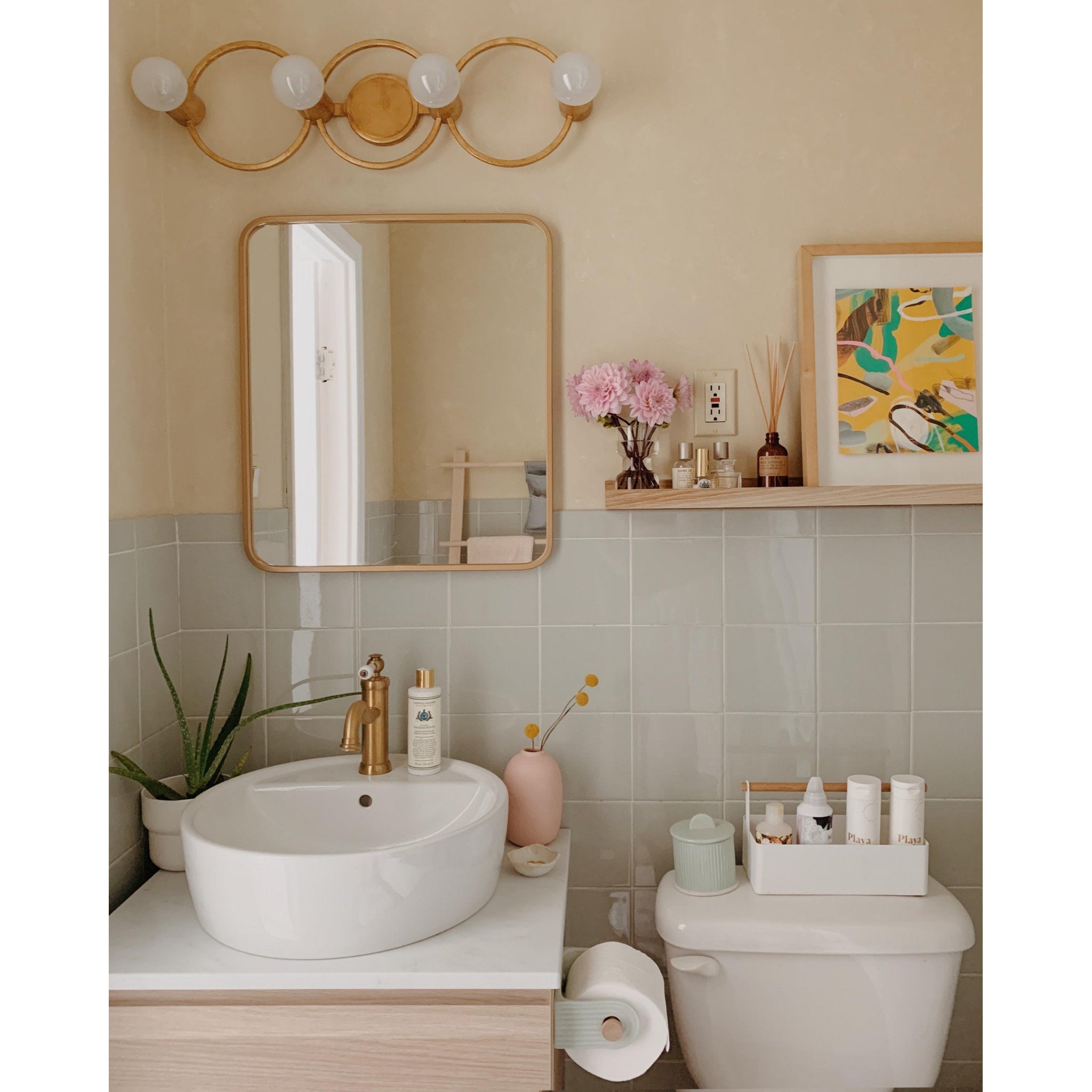 Hope 4-Light Bath and Vanity in Gold Leaf 7.5L x 28W x 8.25H