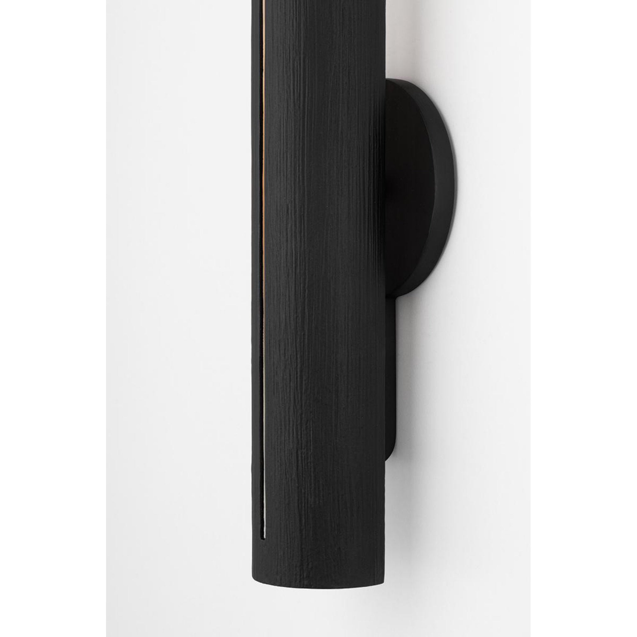 Brandon Wall Sconce 2-Light LED in Textured Black 3.13L x 3.13W x 17.75H