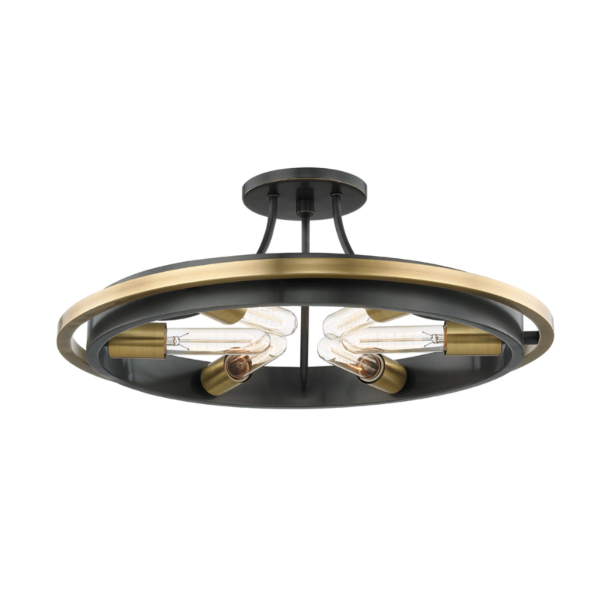 Chambers 6-Light Semi Flush in Aged Old Bronze 21L x 21W x 8H