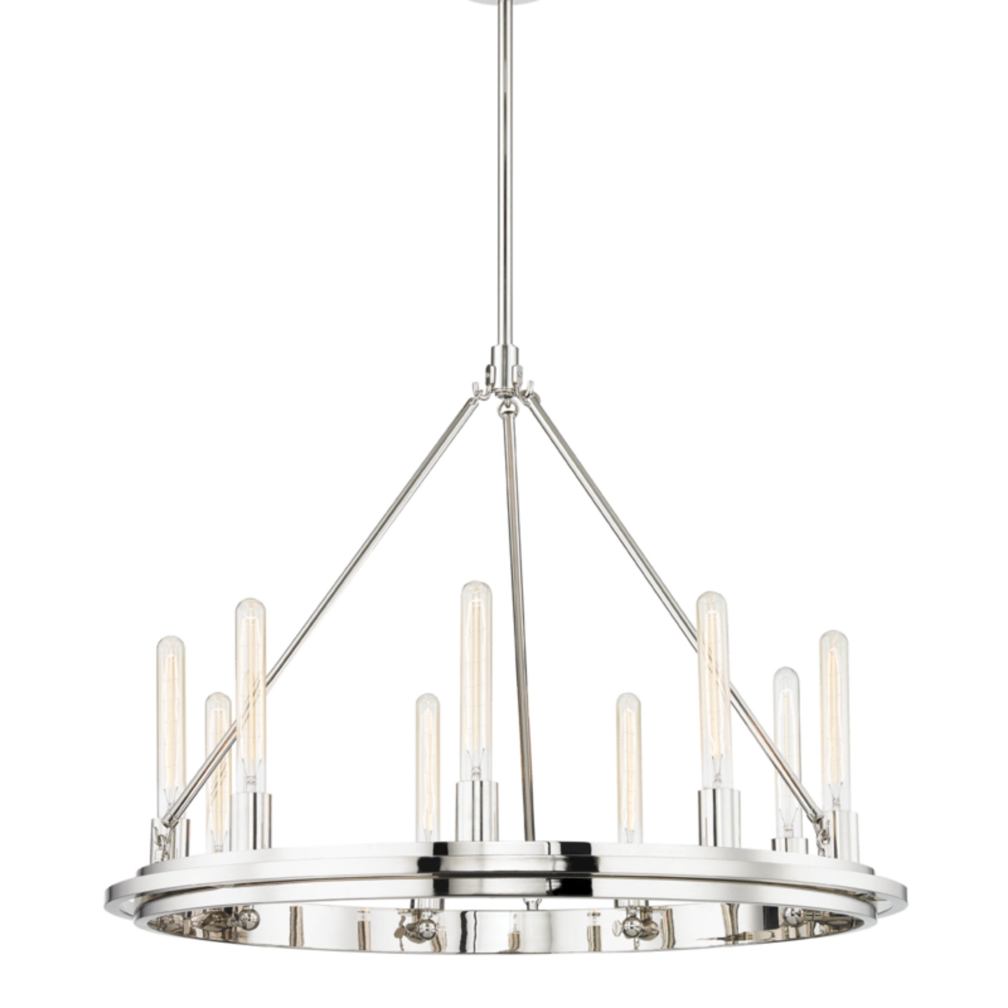 Chambers 9-Light Chandelier in Polished Nickel 32L x 32W x 28H