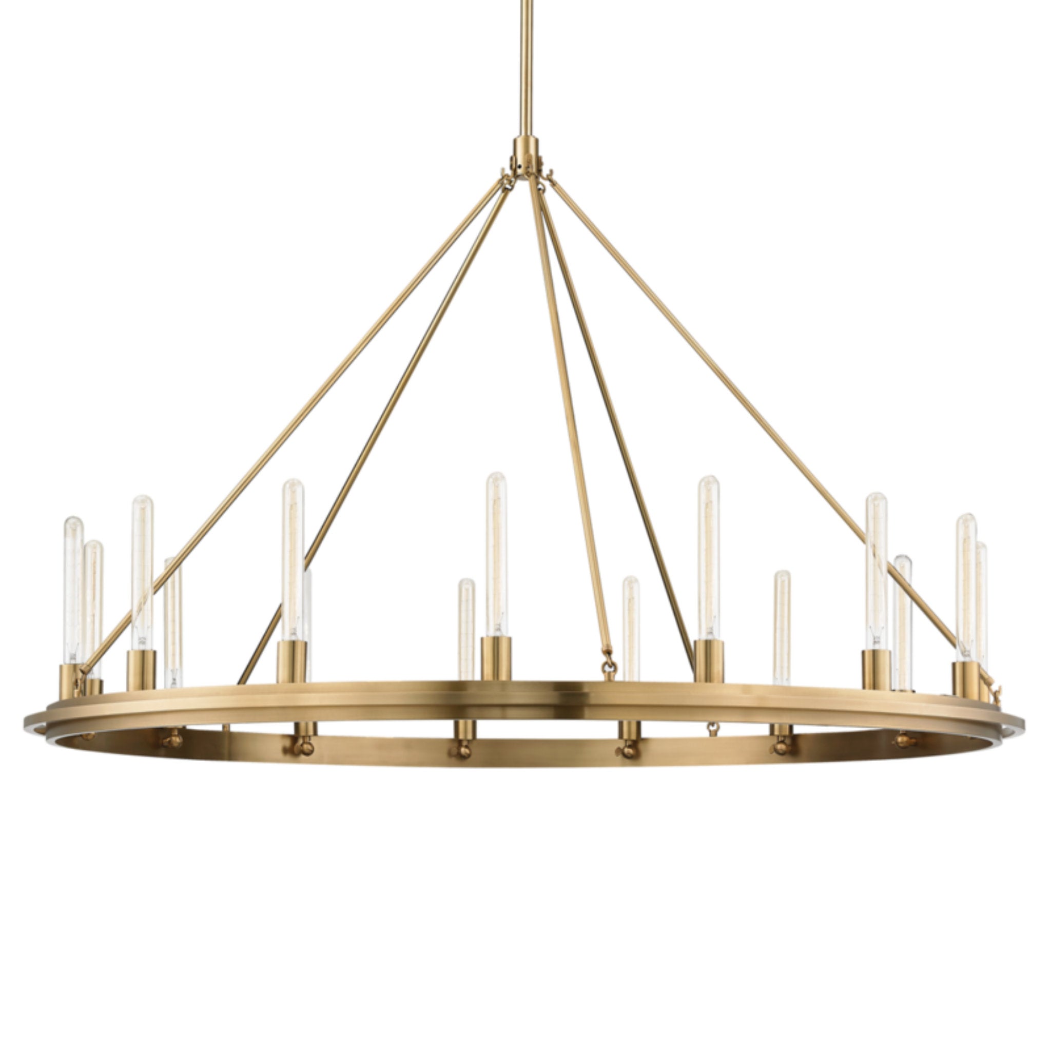 Chambers 15-Light Chandelier in Aged Brass 58.25L x 58.25W x 38.25H