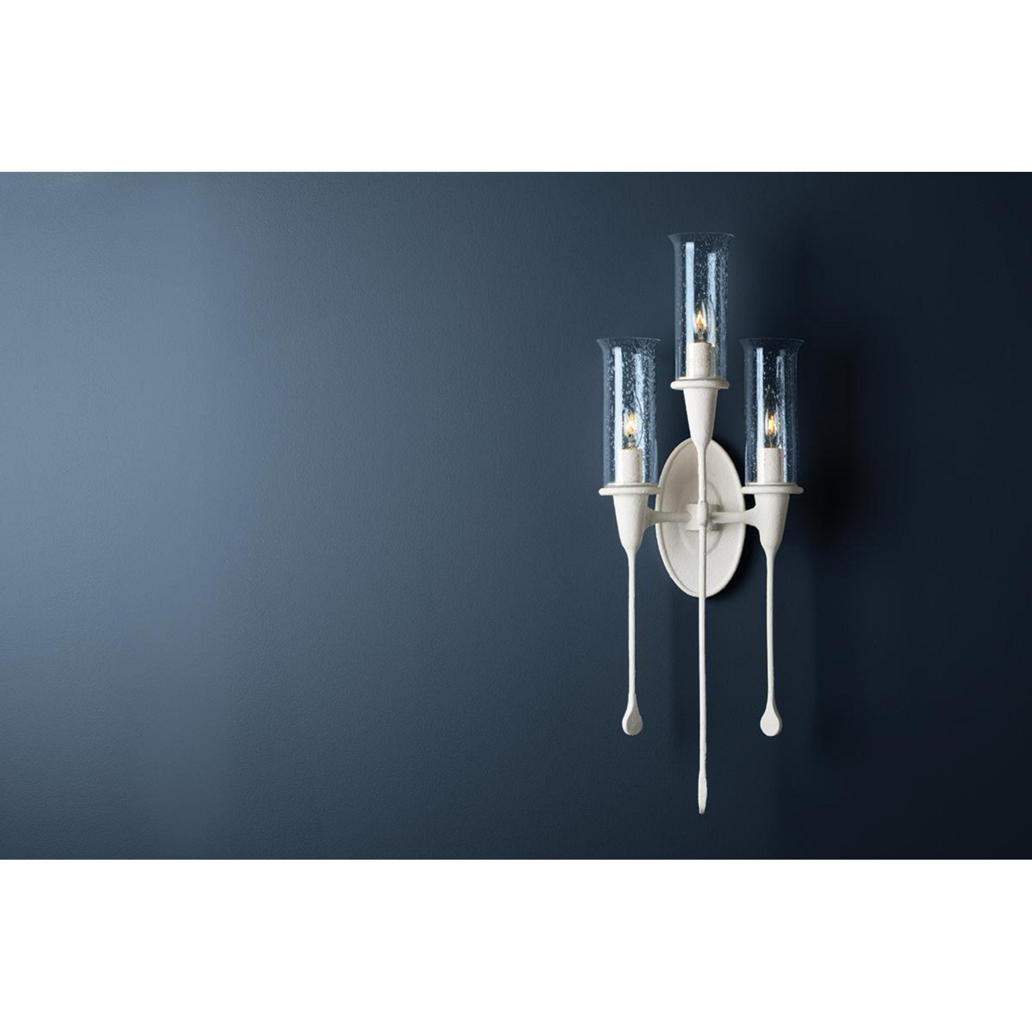 Chisel 3-Light Wall Sconce in Black Iron 9.75L x 9.75W x 27.5H