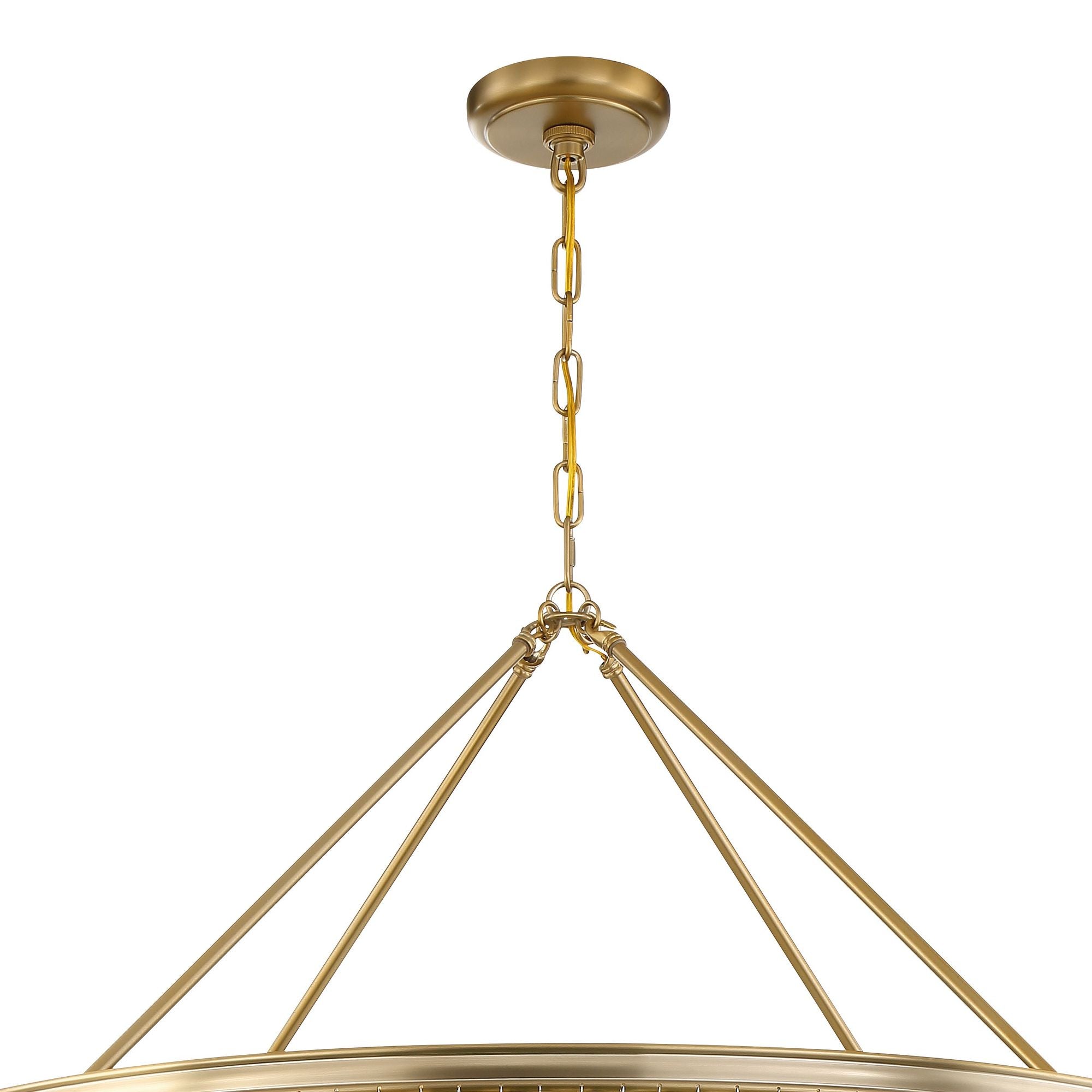 Calypso 40'' Crystal Teardrop Vibrant Gold Chandelier Gold 40"W x 25.75"H x 40"D