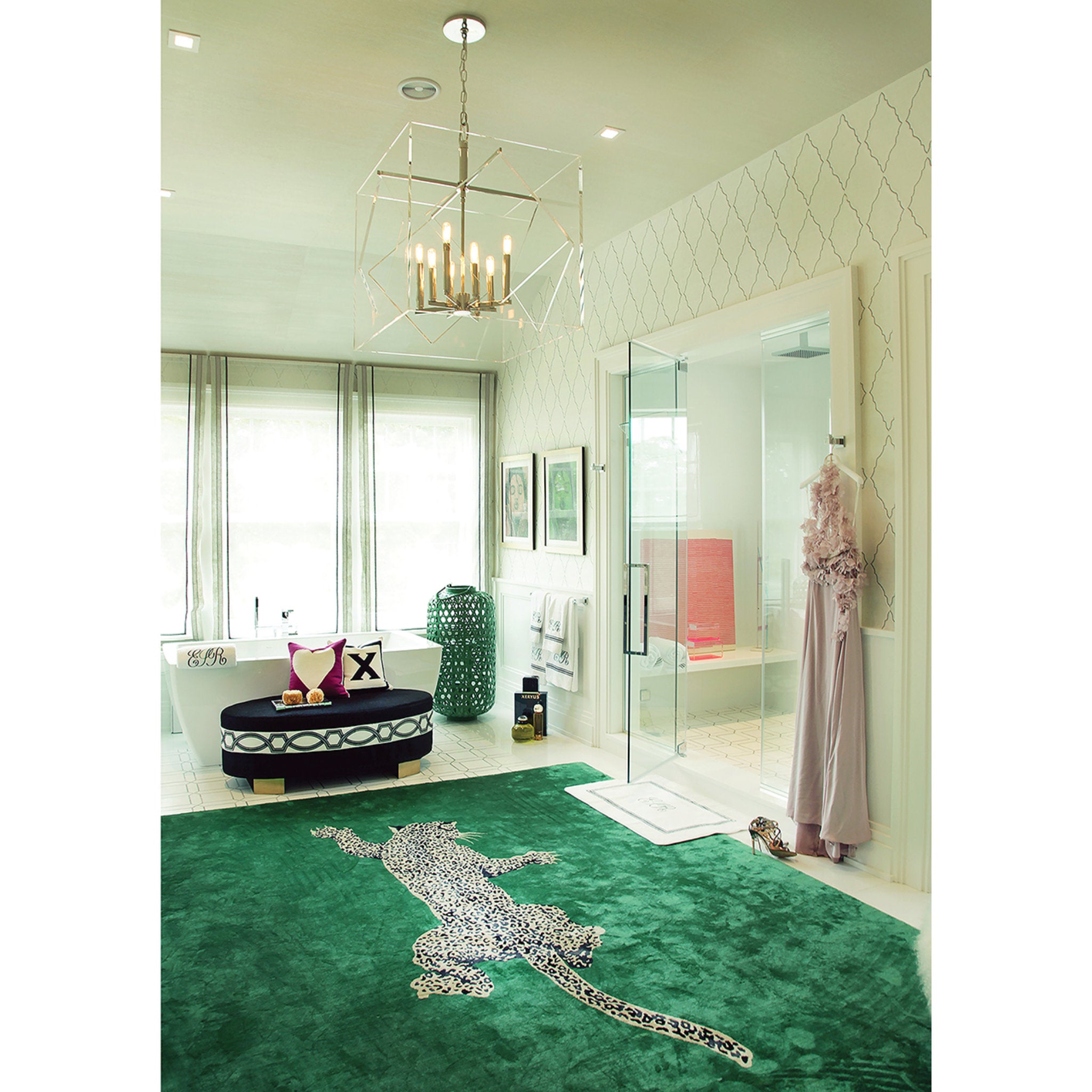 Travis 8-Light Chandelier in Polished Nickel 24L x 24W x 32H