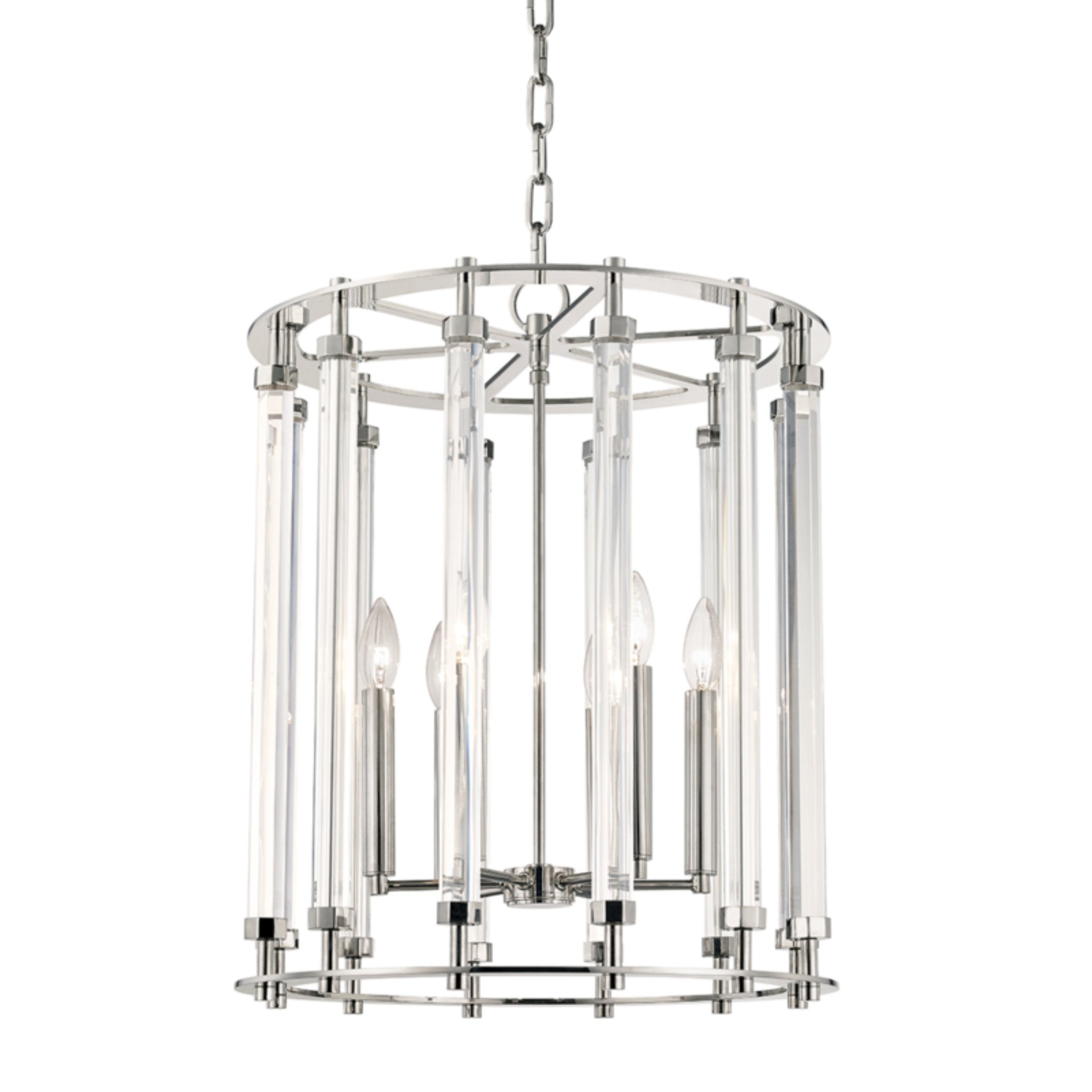 Haddon 6-Light Lantern in Polished Nickel 18L x 18W x 23H