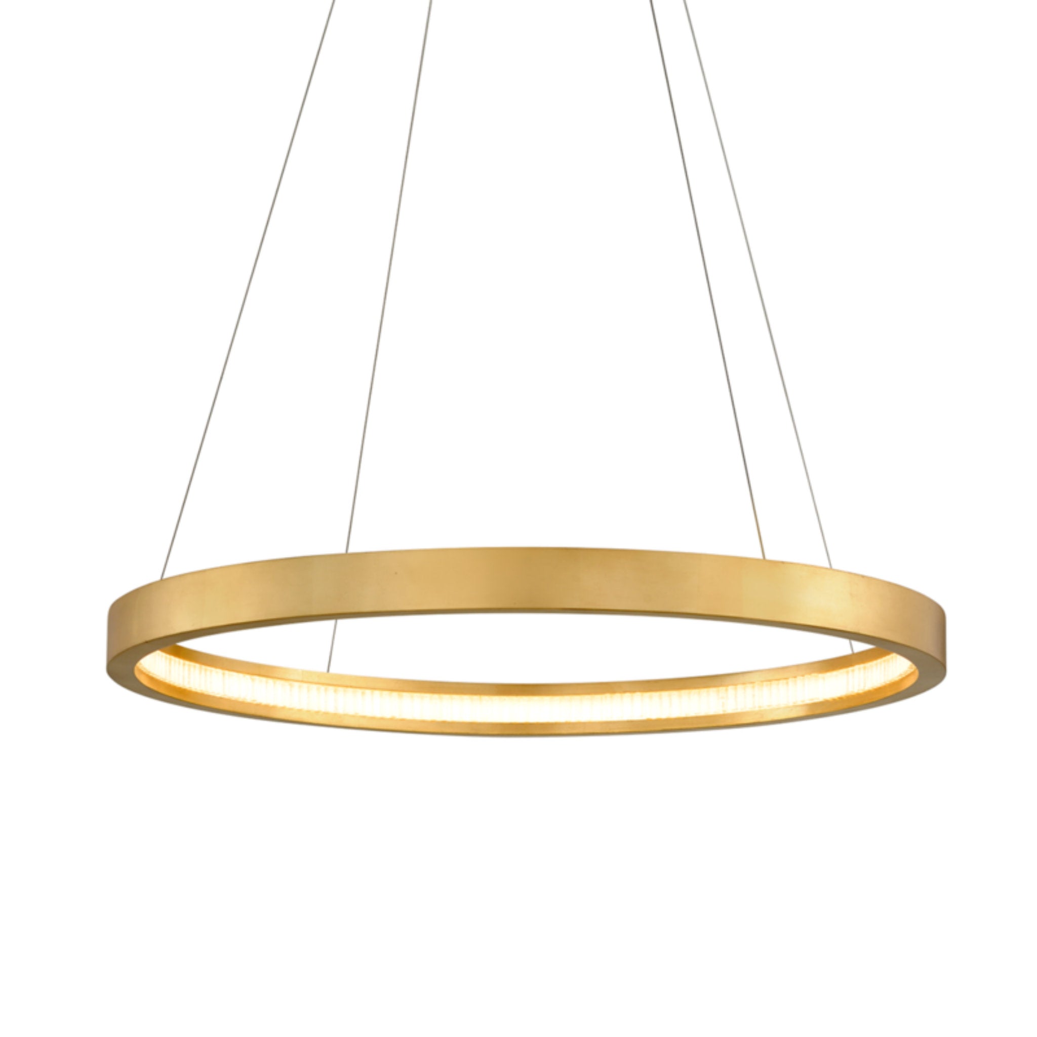 Jasmine 1-Light Chandelier in Gold Leaf 36L x 36W x 2.5H