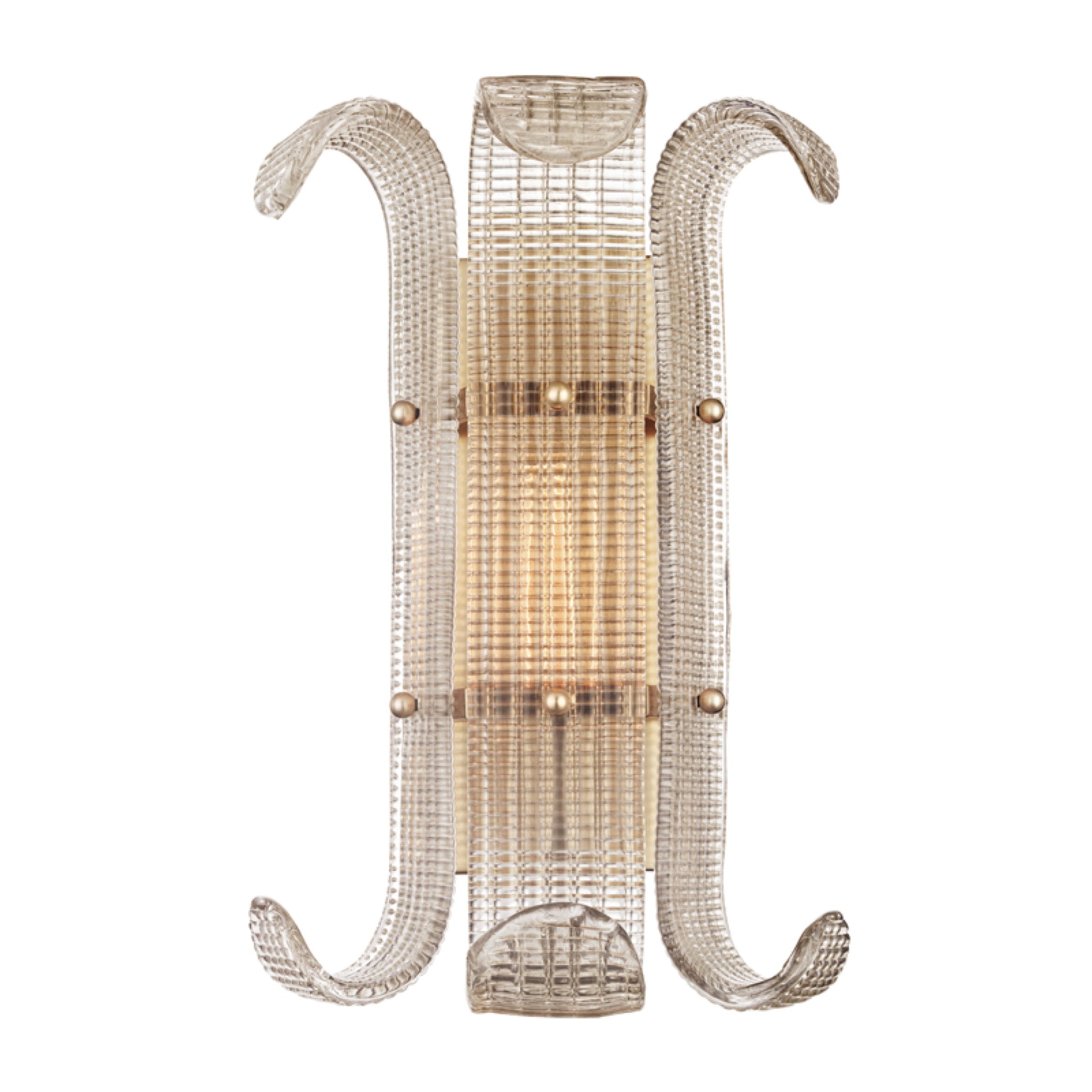 Brasher 1-Light Wall Sconce in Aged Brass 11L x 11W x 15.75H