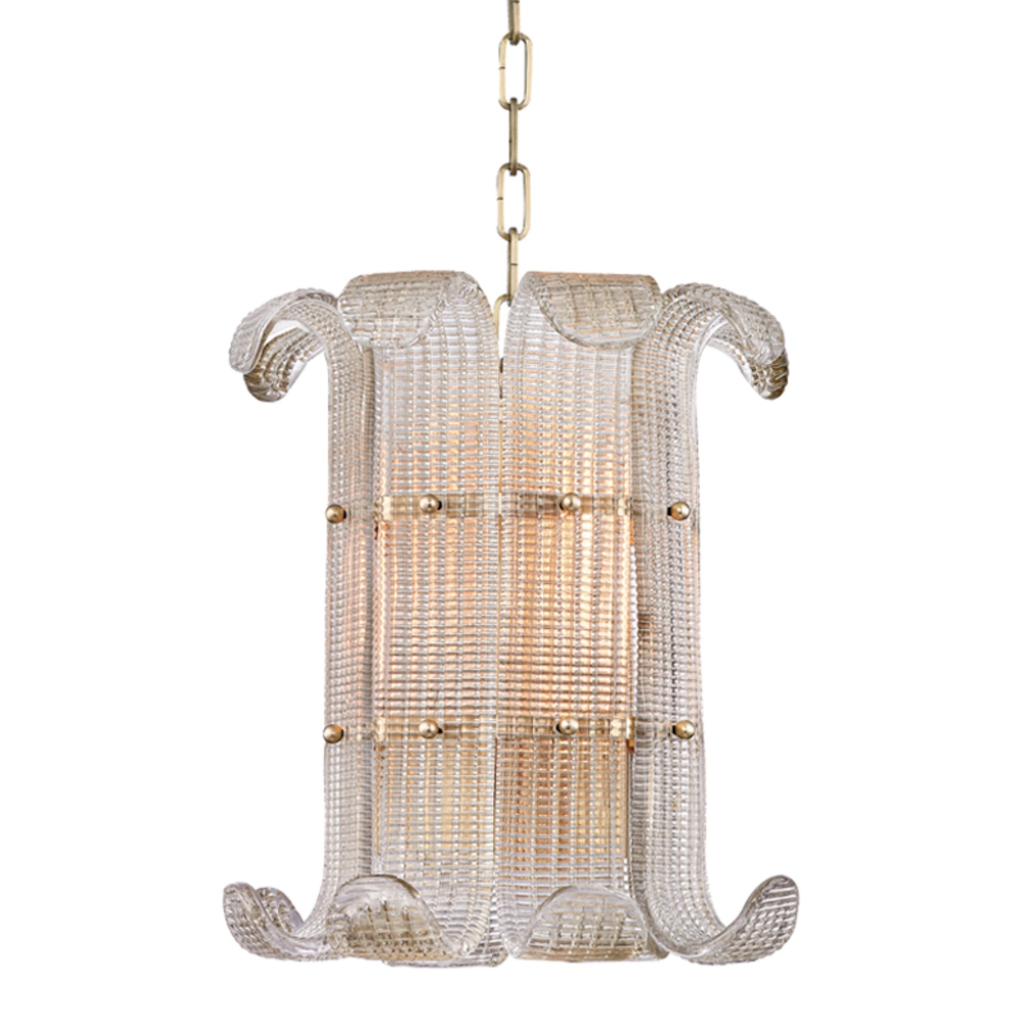 Brasher 4-Light Pendant in Aged Brass 14.5L x 14.5W x 15.75H