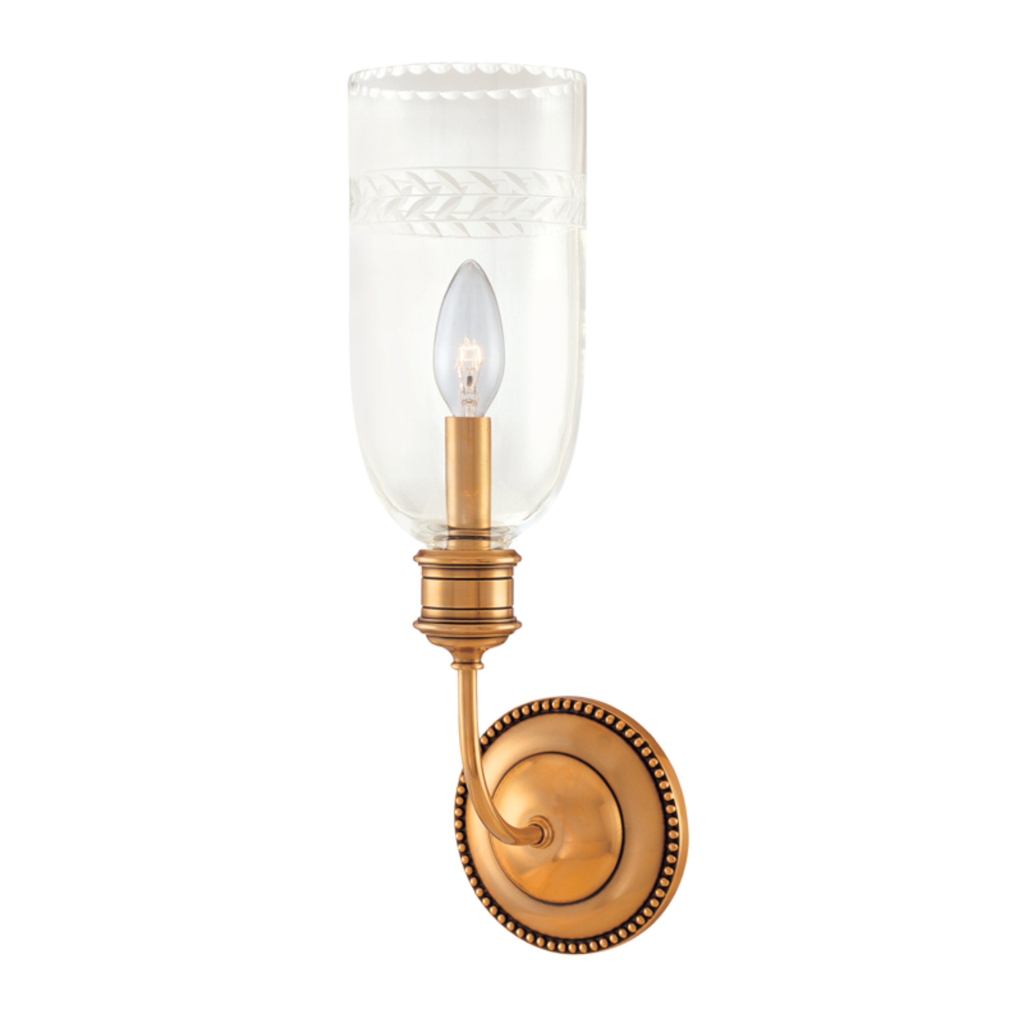 Lafayette 1-Light Wall Sconce in Aged Brass 5L x 5W x 17H