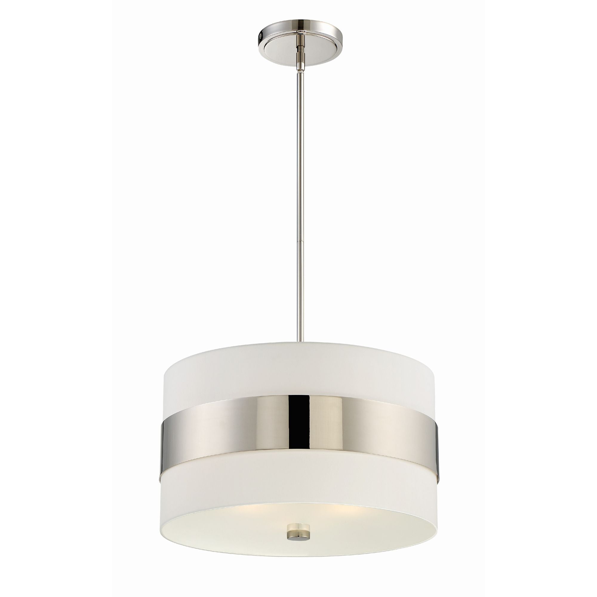 Libby Langdon Grayson 3 Light Polished Nickel Chandelier Silk Shade 18"W x 10.5"H x 18"D