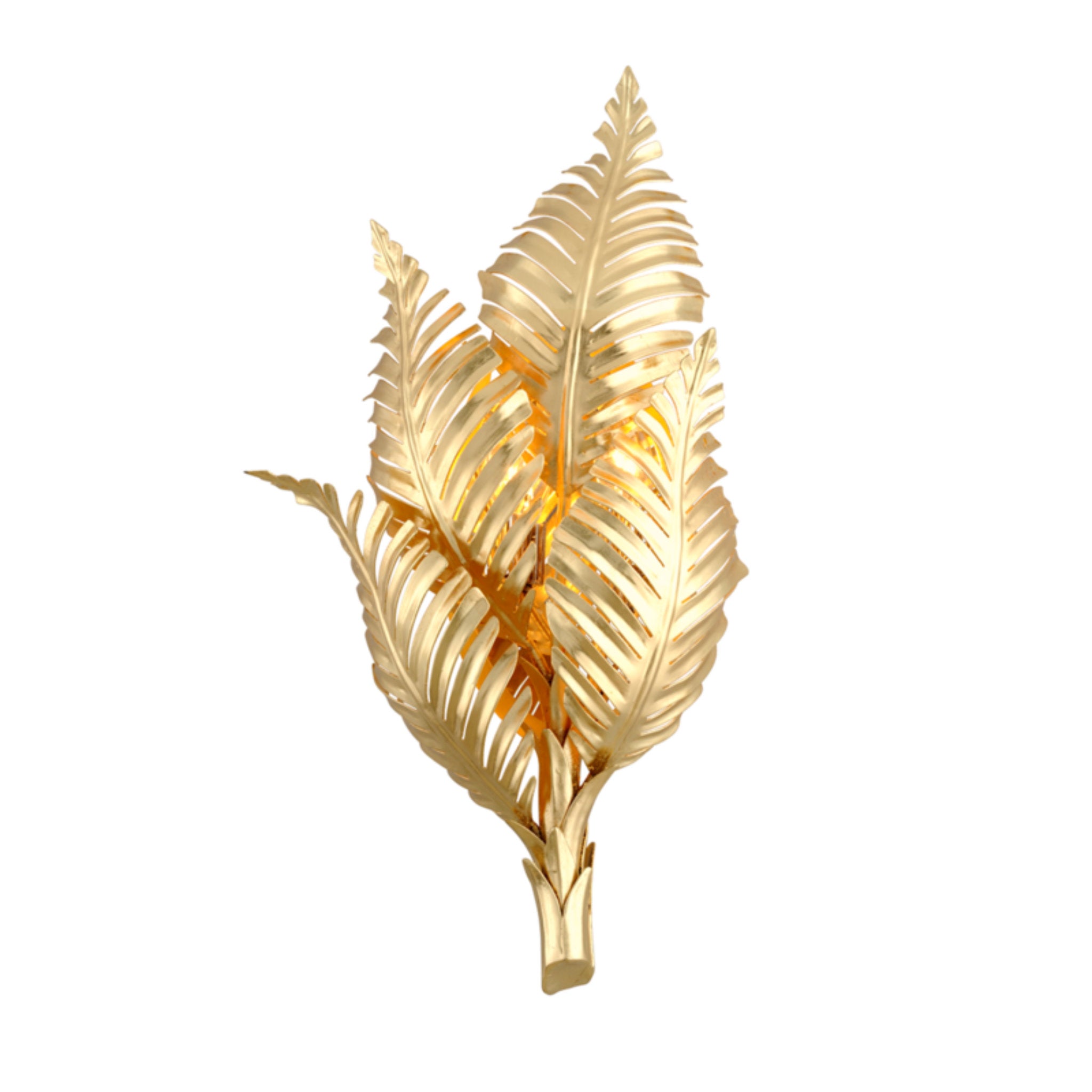 Tropicale 2-Light Wall Sconce in Gold Leaf 11.5L x 11.5W x 26.5H