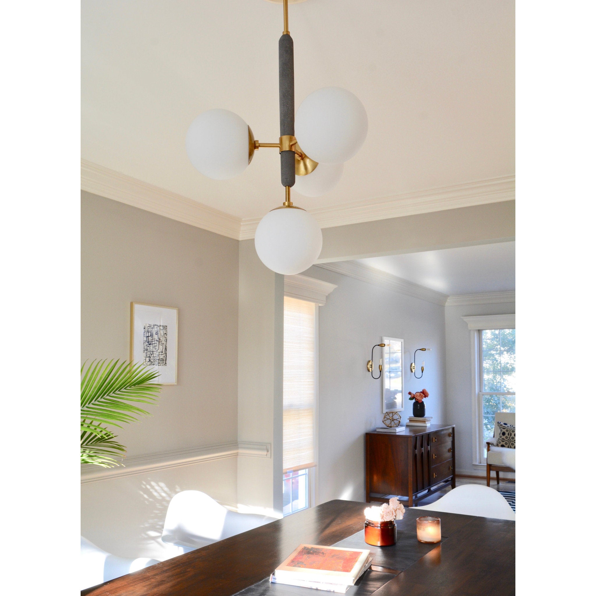 Brielle 4-Light Chandelier in Aged Brass 24L x 20.5W x 25.5H