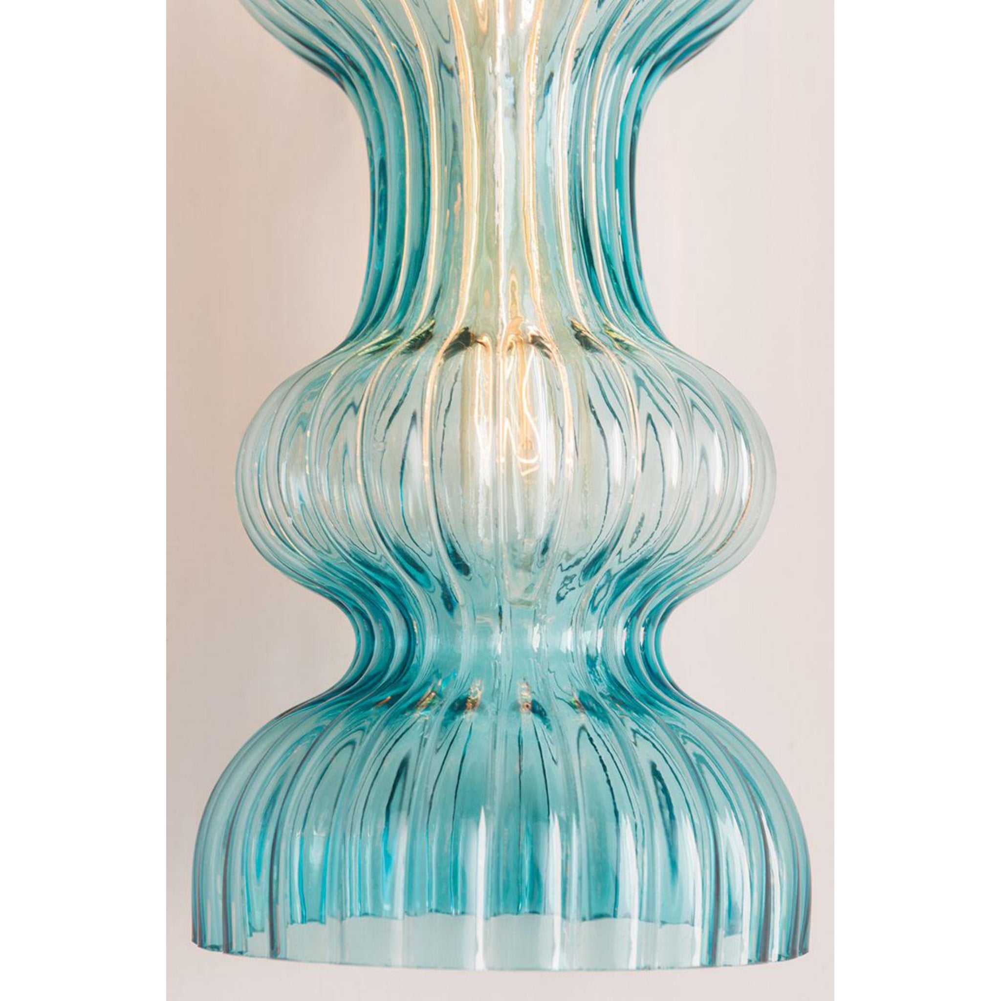 Pomfret 1-Light Pendant in Aged Brass 6L x 6W x 20.5H