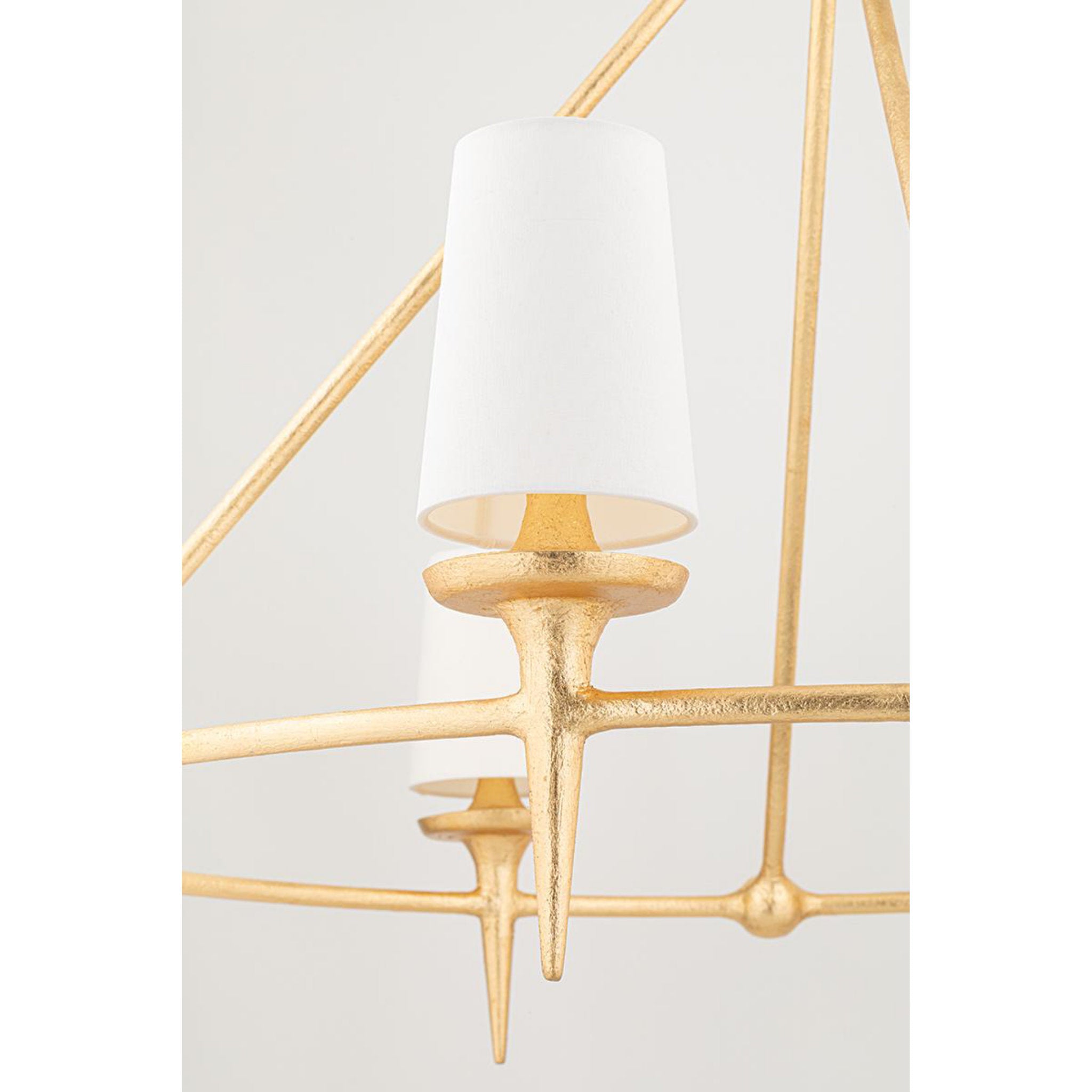 Torch 2-Light Wall Sconce in White Plaster 13.5W x 15.5H