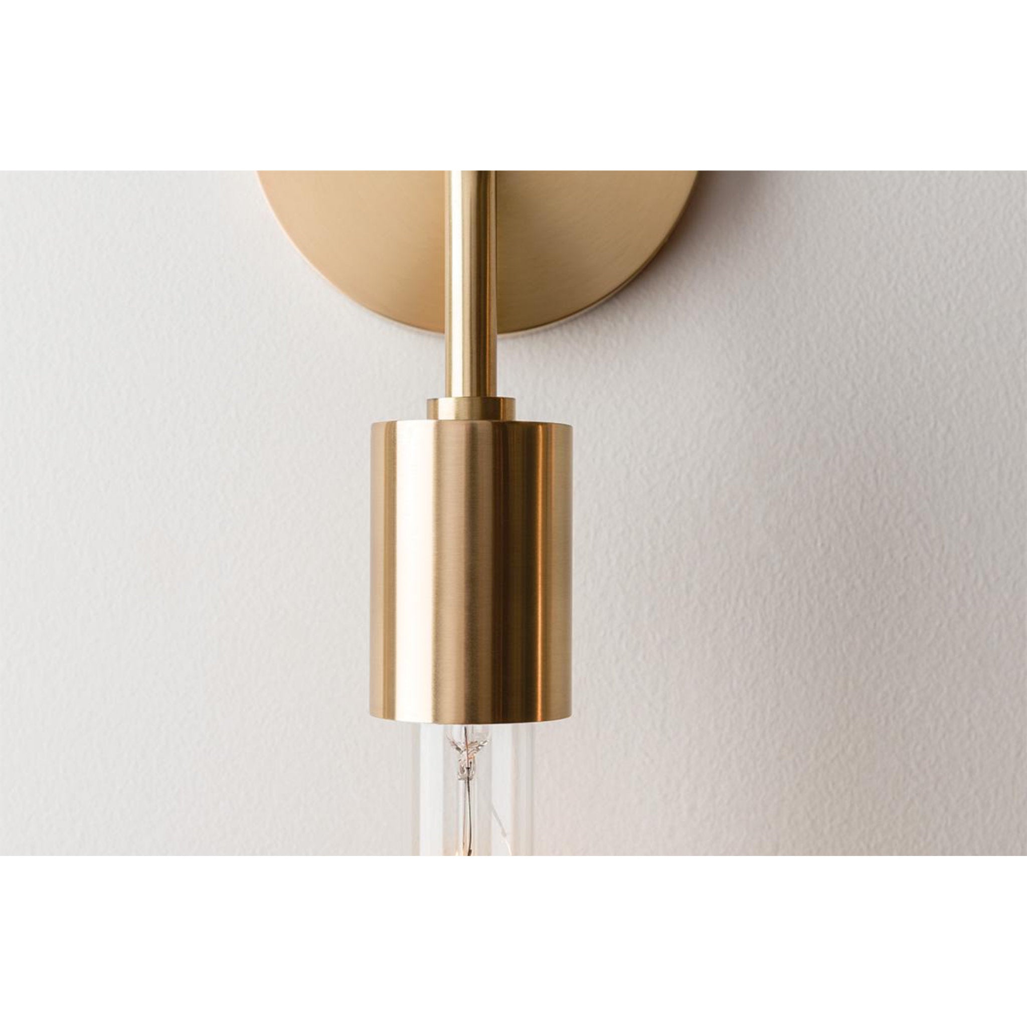 Tara 2-Light Wall Sconce in Aged Brass 4.75L x 4.75W x 30H