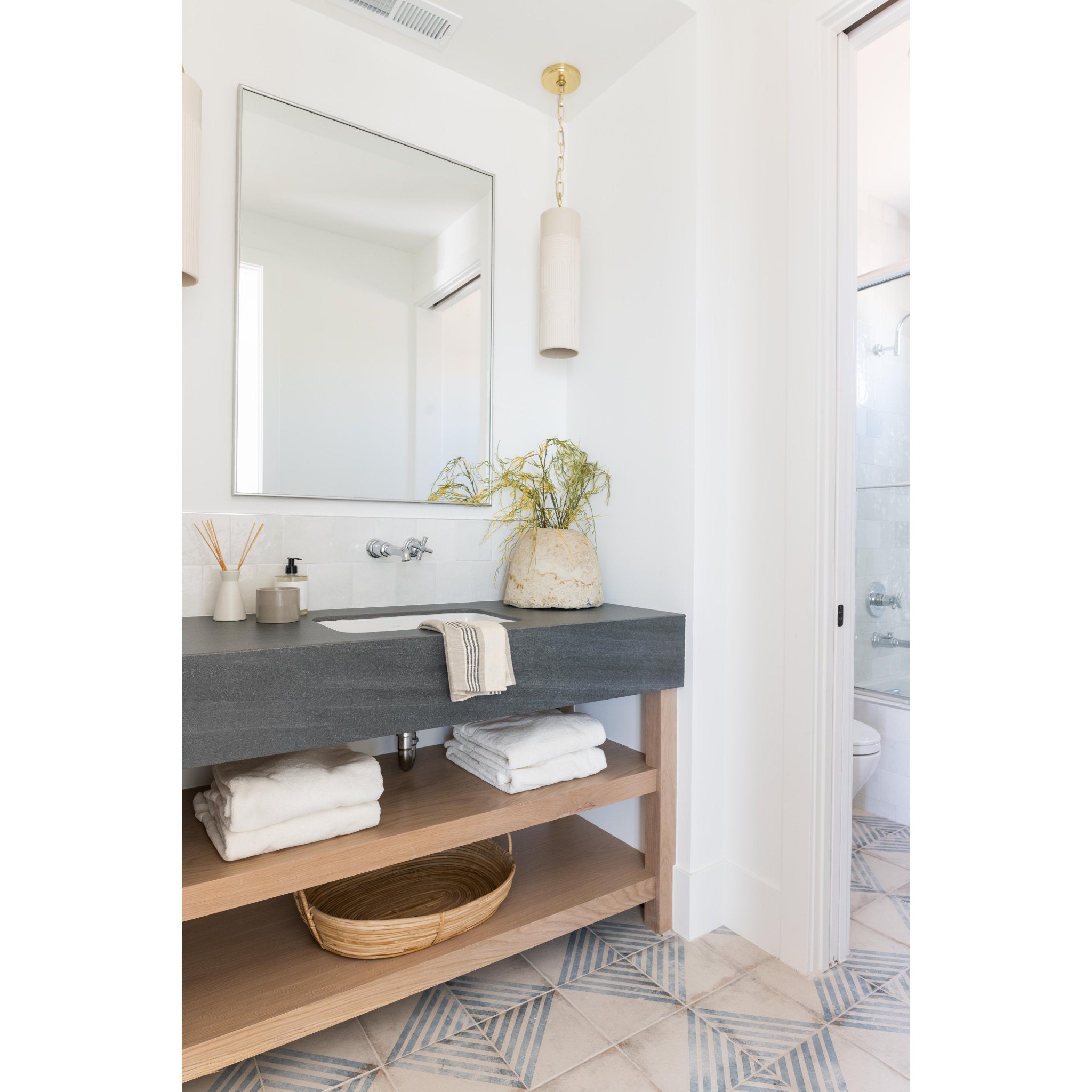 Brookville 1-Light Pendant in Aged Brass/Soft Off White 5L x 5W x 20.75H