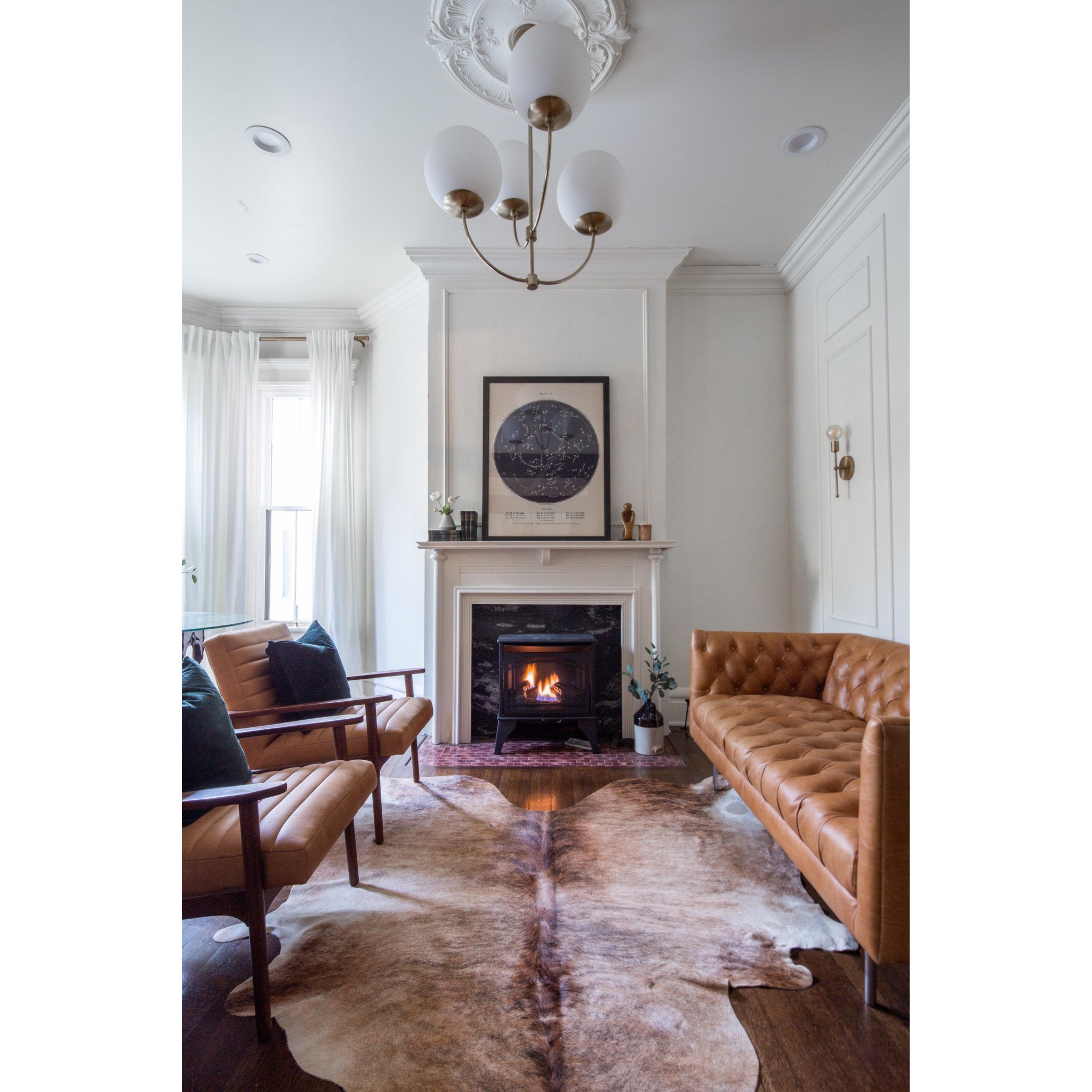 Carrie 4-Light Chandelier in Aged Brass 29.75L x 29.75W x 27.5H