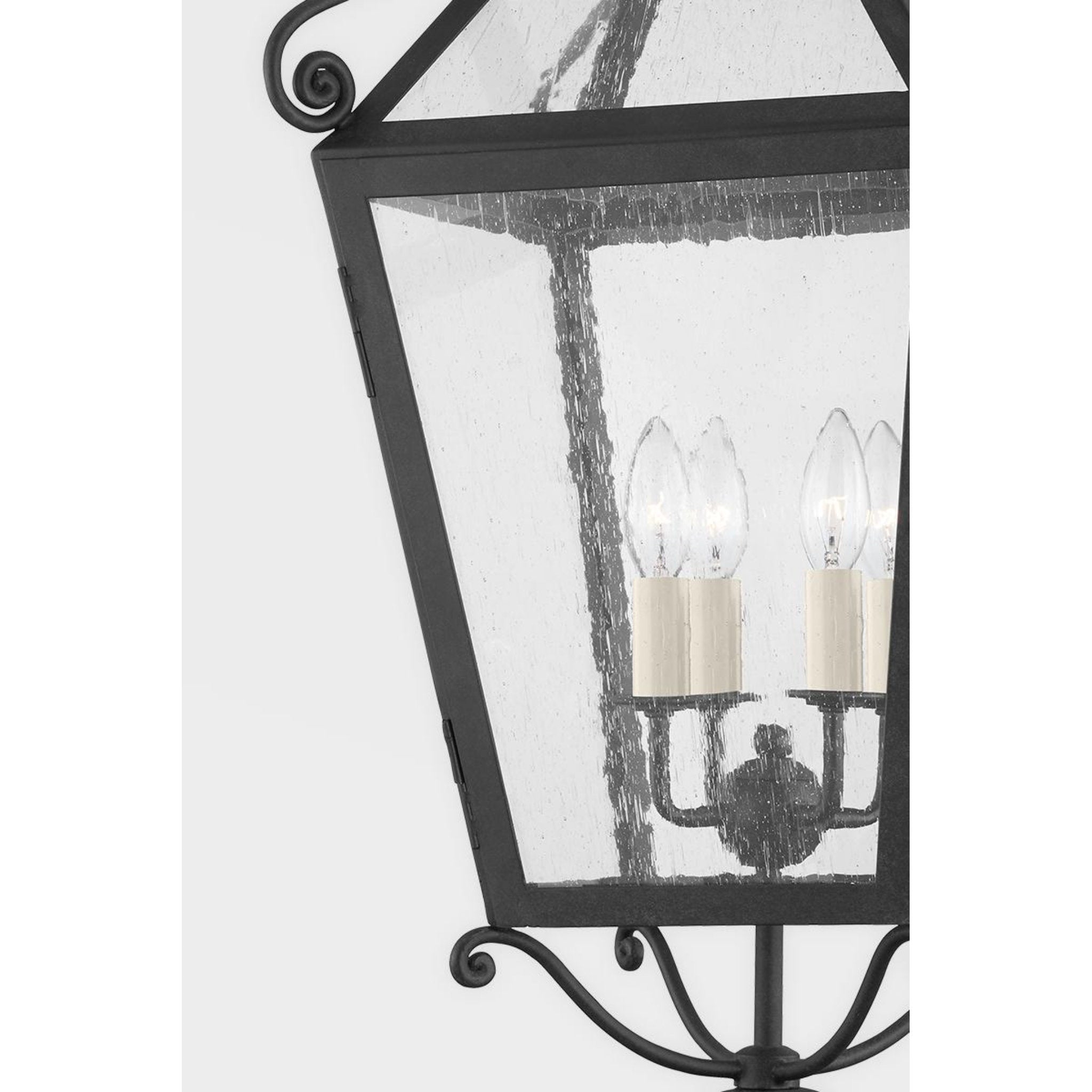 Santa Barbara County Wall Sconce 4-Light Outdoor LED in French Iron 13.25L x 13.25W x 34H