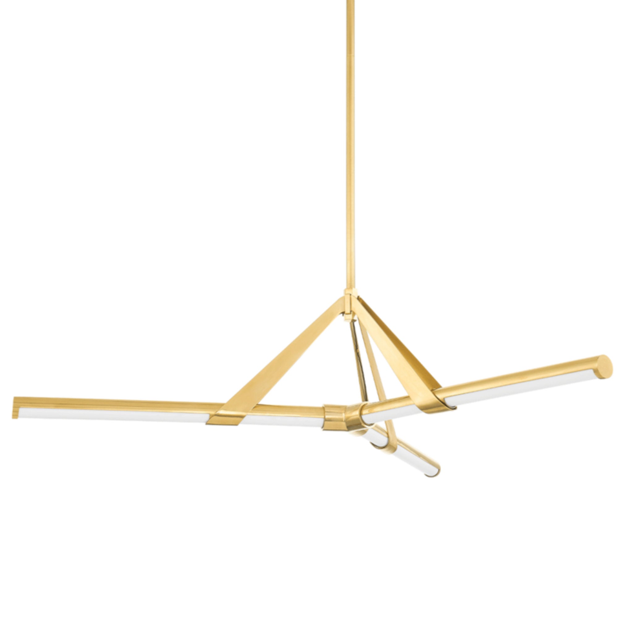 Jonas 3-Light Chandelier in Aged Brass 46L x 46W x 10.25H